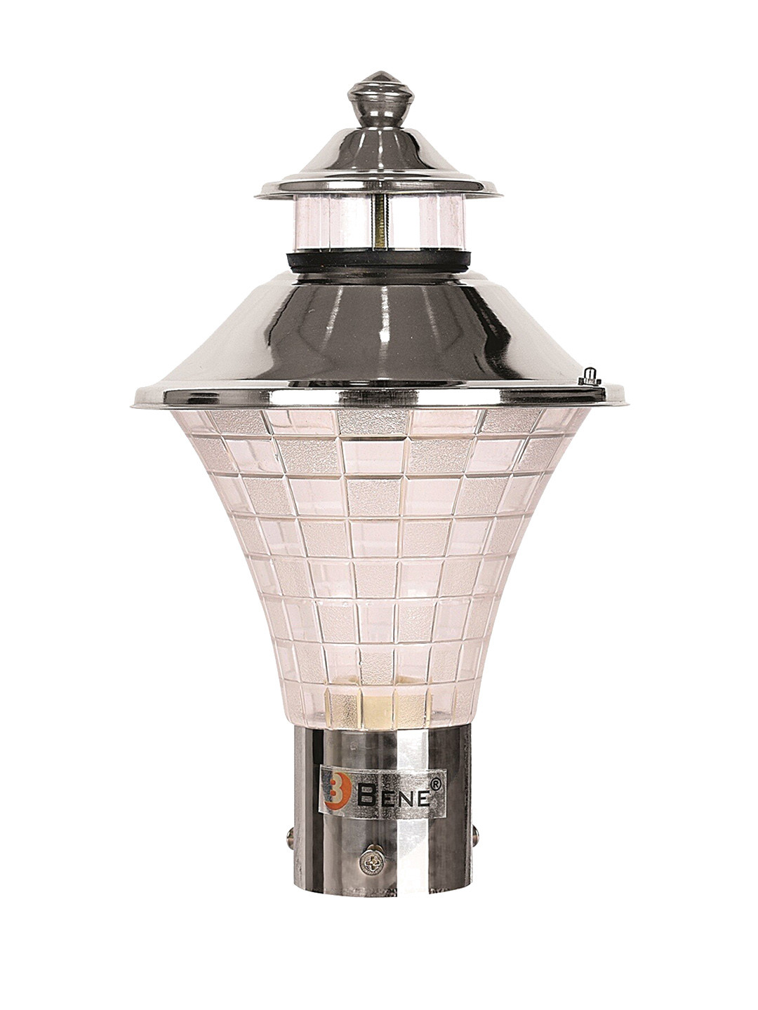 BENE Steel & Grey Abstract Shaped Self-Assembly Outdoor Lamps