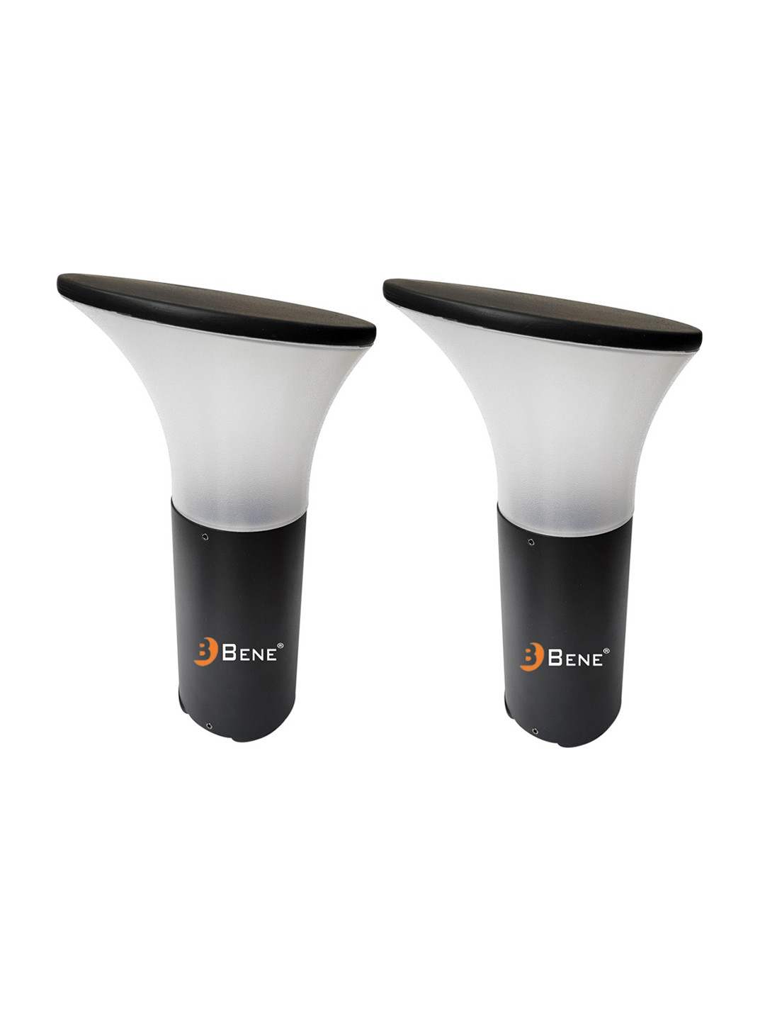 BENE Grey & White 2 Pieces Self Assembly Abstract Shaped Outdoor Lamps