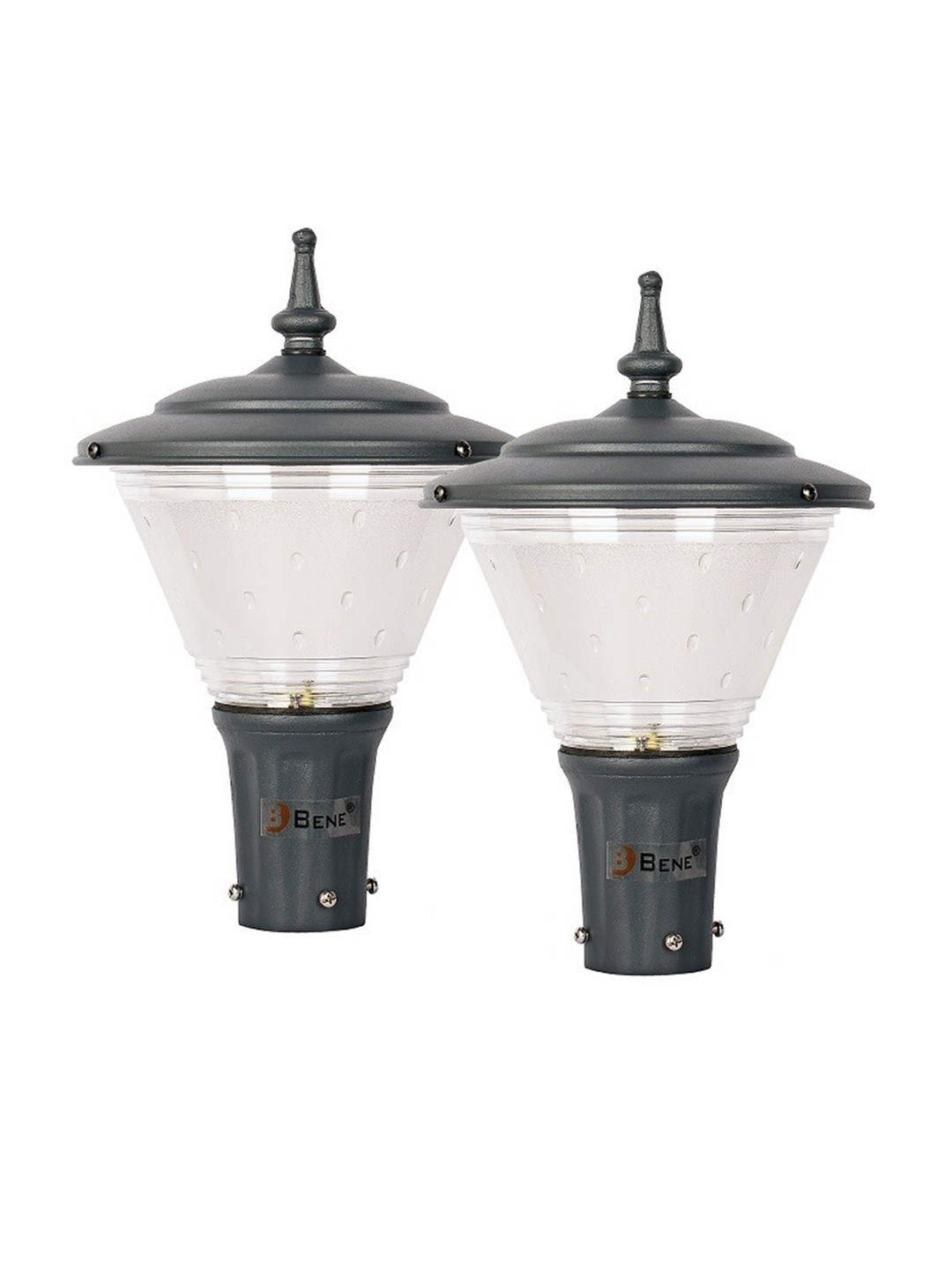 BENE Bonic Grey & White 2 Pieces Self Assembly Outdoor Lamps