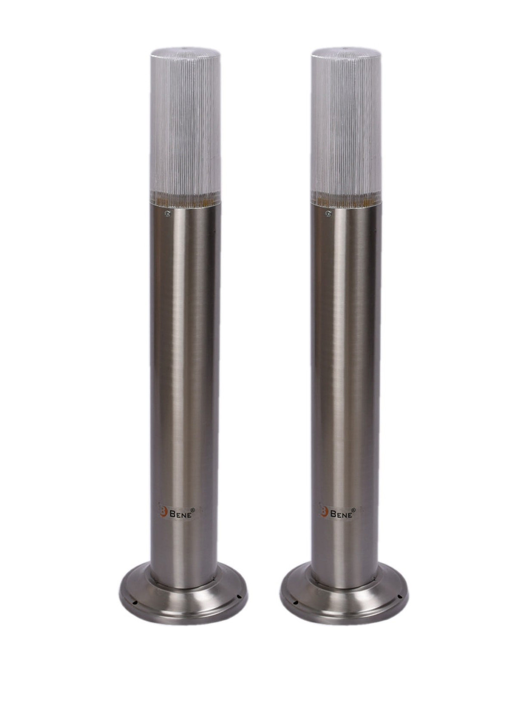 BENE Benjamin Bollard Grey 2 Pieces Waterproof & Rustproof Rectangle Shaped Outdoor Lamps