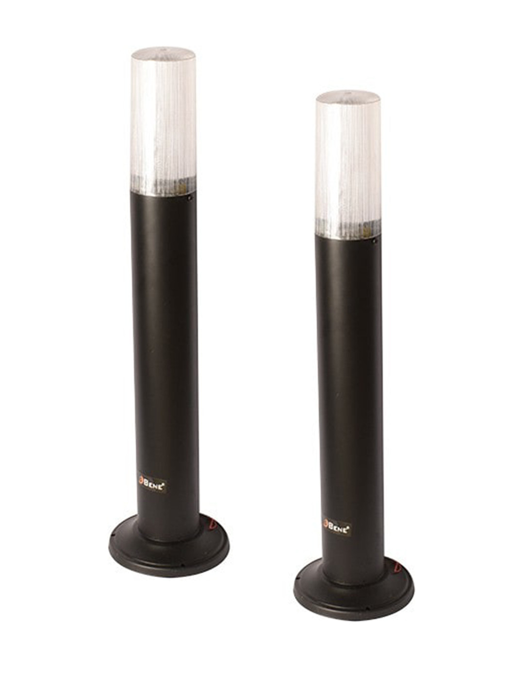 BENE Benjamin Bollard Black & White 2 Pieces Self Assembly Cylinder Outdoor Lamps
