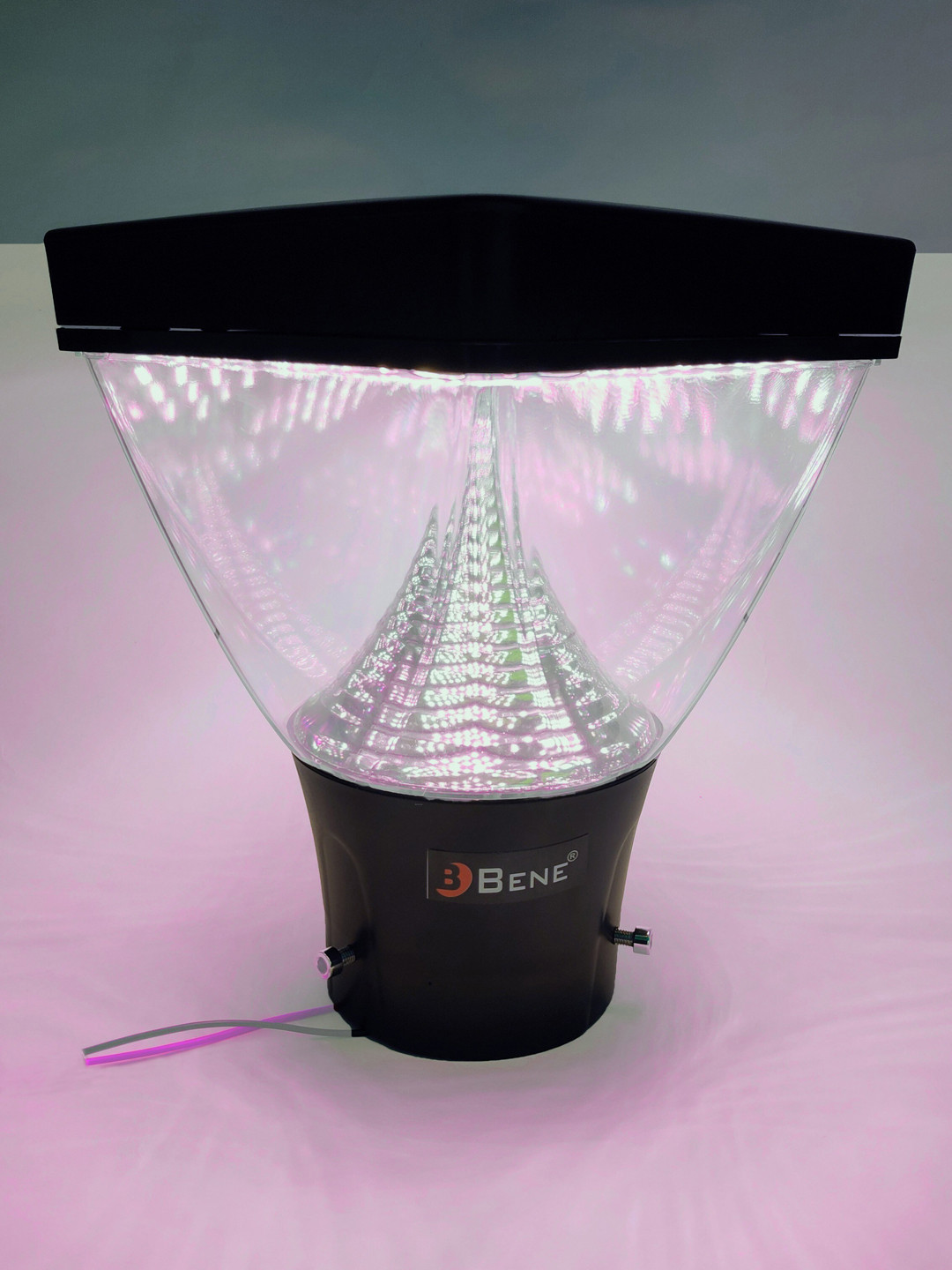 BENE Garden 2 Pieces Black & White Metal Outdoor Lamps