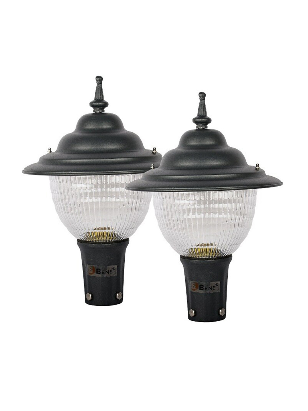 BENE Kazan Grey & White 2 Pieces Waterproof & Rustproof Outdoor Lamps