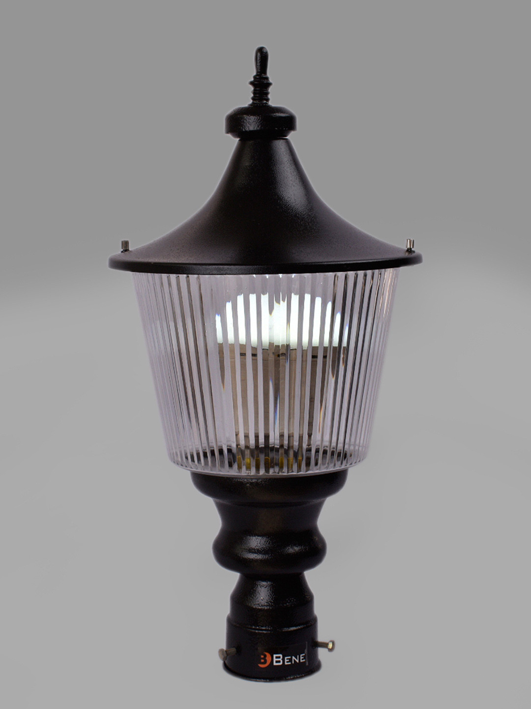 BENE Reed 2 Pcs Black & White Metal Spherical Self-Assembly Outdoor Lamps