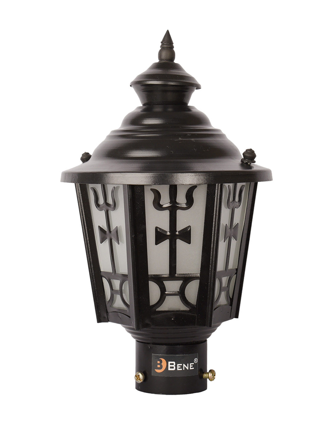 BENE Ohio Black & Grey Spherical Metal Self-Assembly Outdoor Lamps