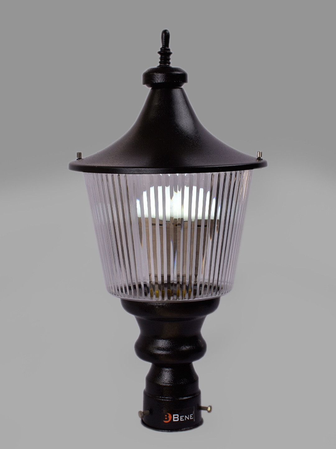 BENE Reed Black Cylindrical Shaped Self-Assembly Outdoor Lamps