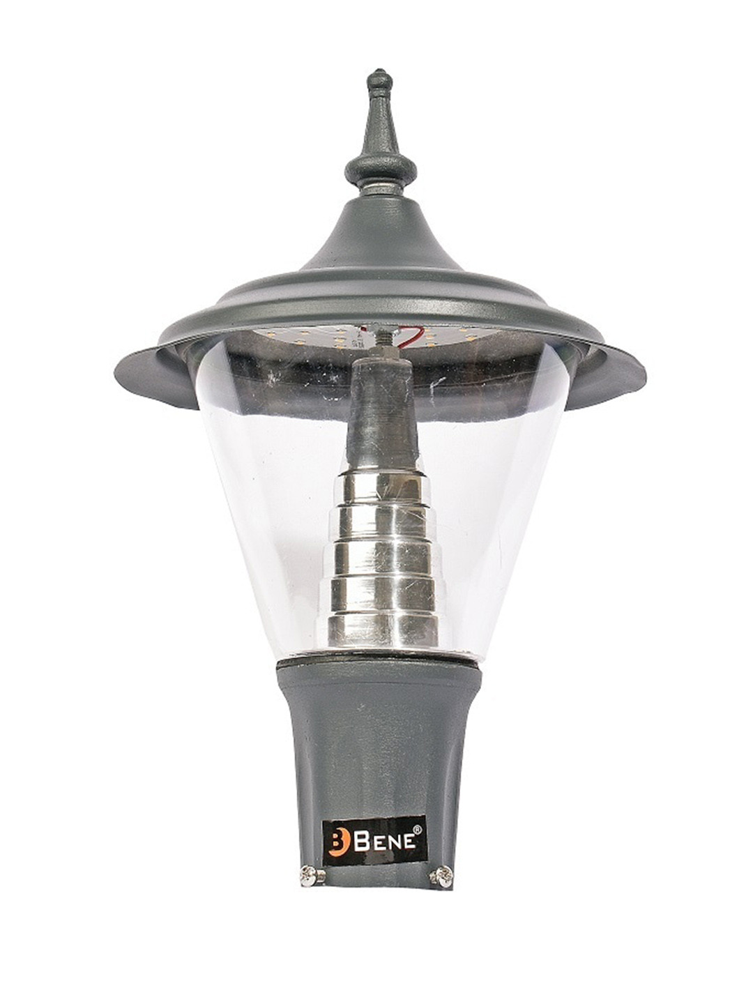 BENE Lambency Grey & Transparent Frustum Shaped Waterproof & Rustproof Outdoor Lamp