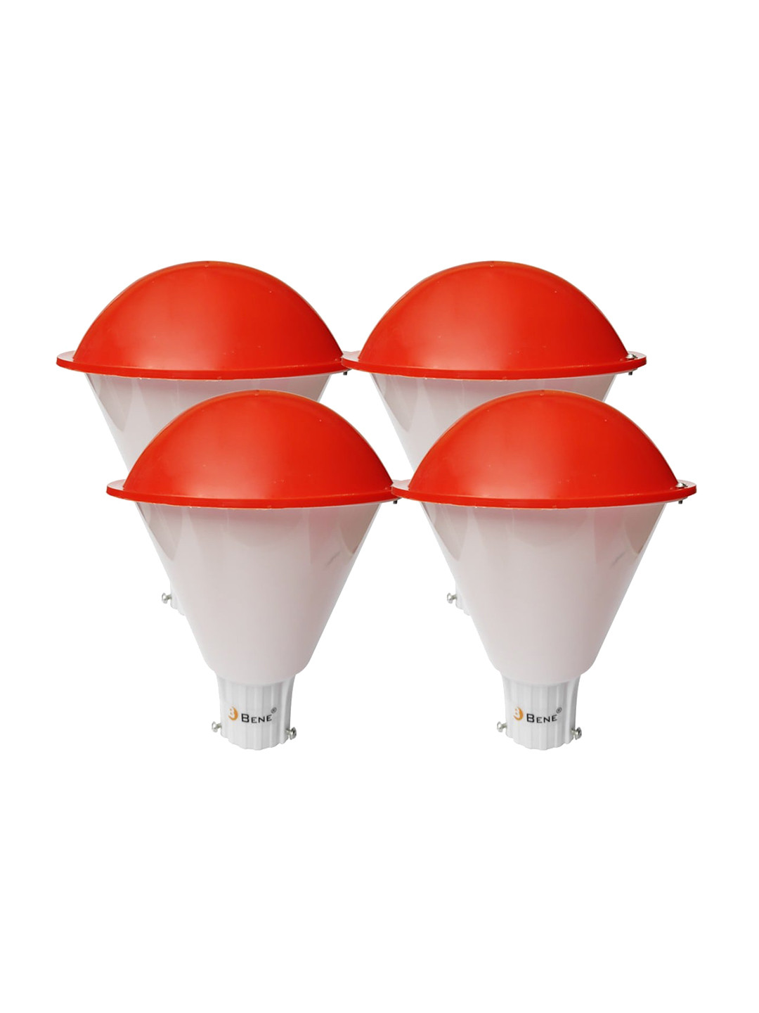 BENE Plum Orange & White 4 Pieces Self-Assembly Outdoor Lamps