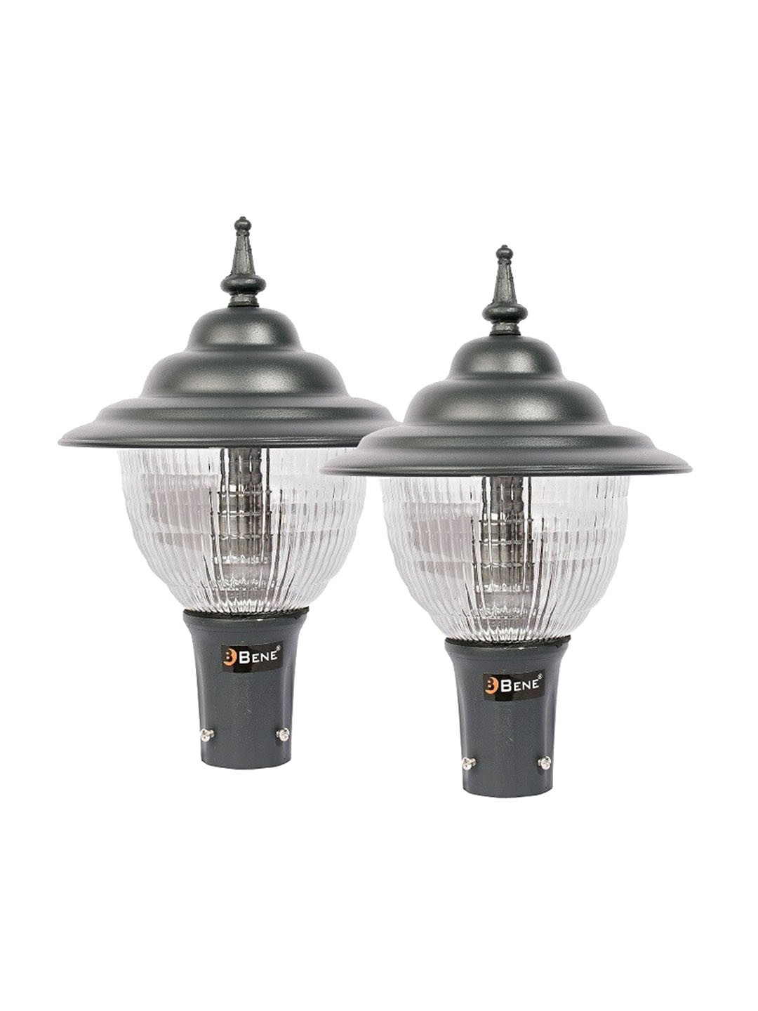 BENE Kazan 2 Pieces Grey & White Stainless Steel Outdoor Lamps