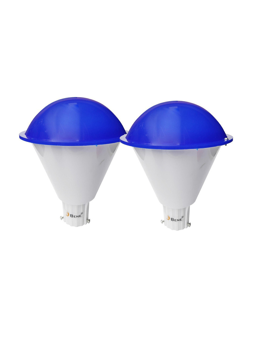 BENE Plum Blue & White 2 Pieces Self Assembly Outdoor Lamps