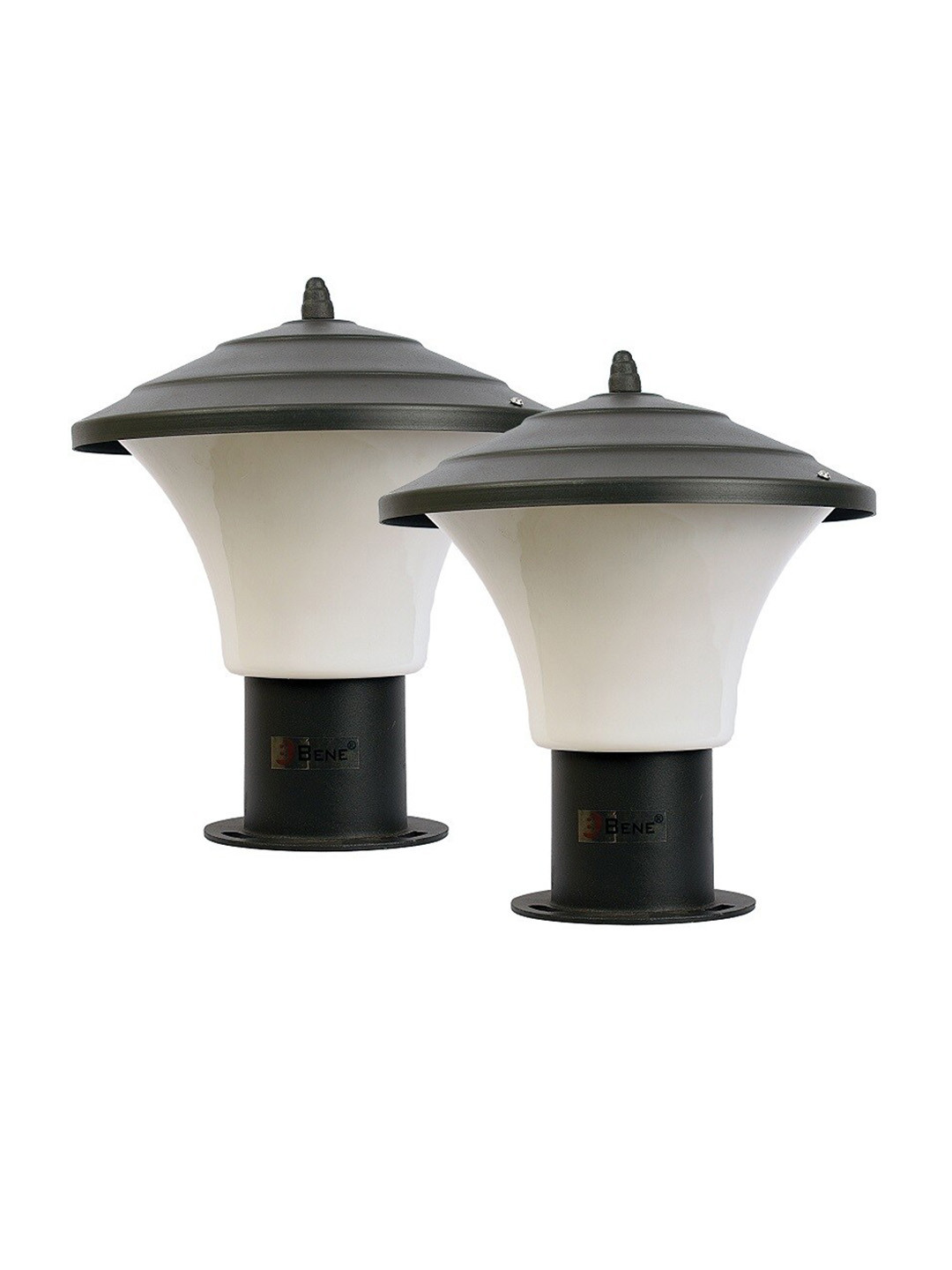 BENE Sagasta 2 Pieces Grey Frustum Shaped Waterproof & Rustproof Outdoor Lamps
