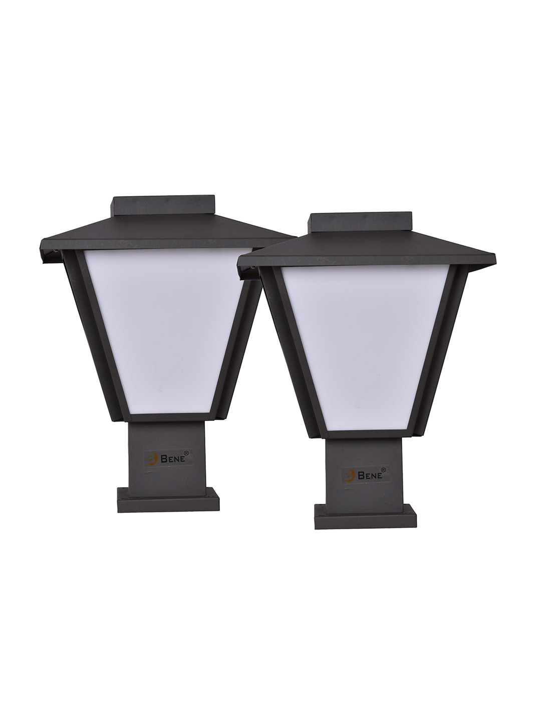 BENE Oslo Grey & White 2 Pieces Waterproof & Rustproof Outdoor Lamps