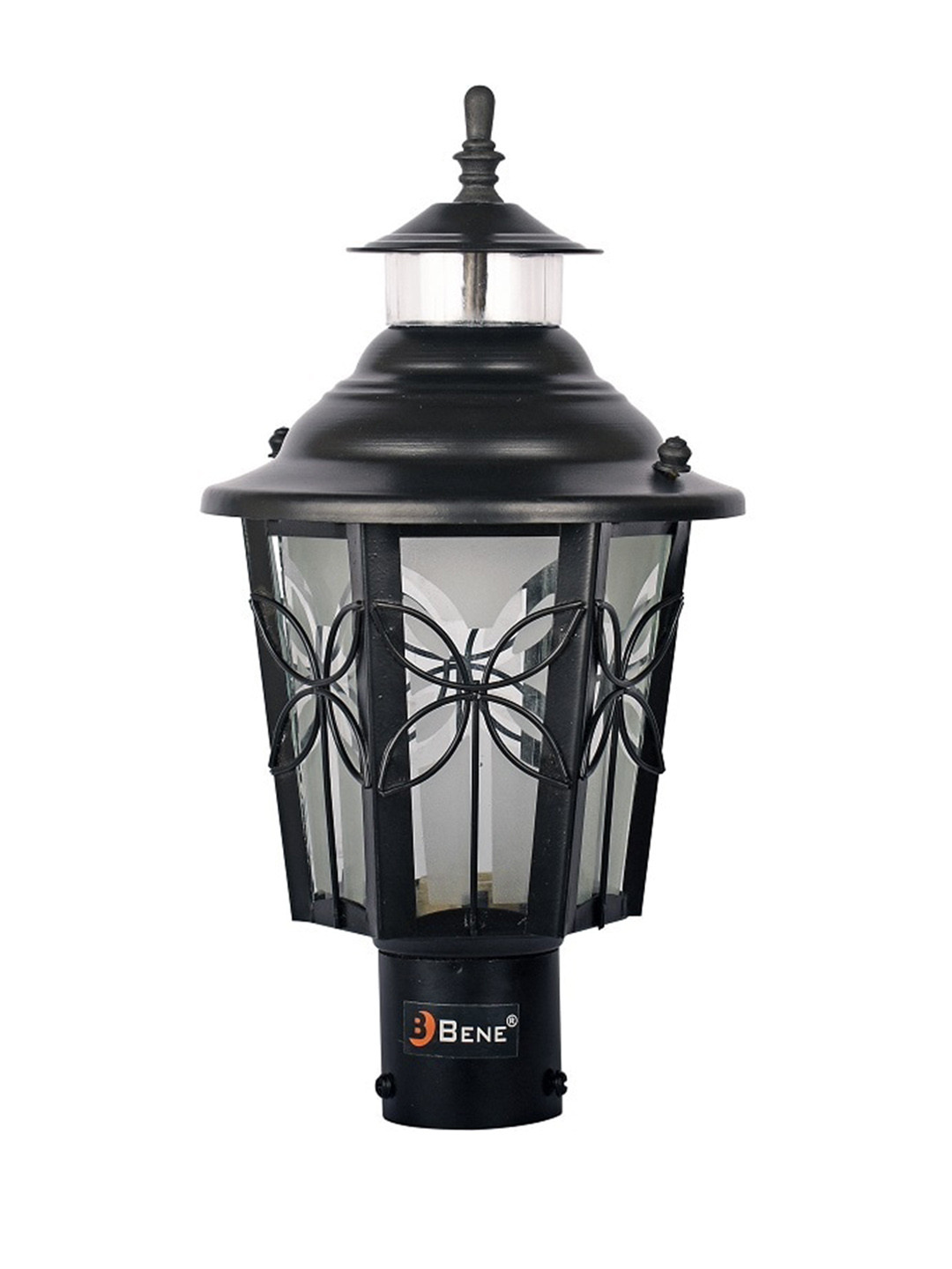 BENE Lily Black & Transparent Spherical Shaped Metal Self-Assembly Outdoor Lamps