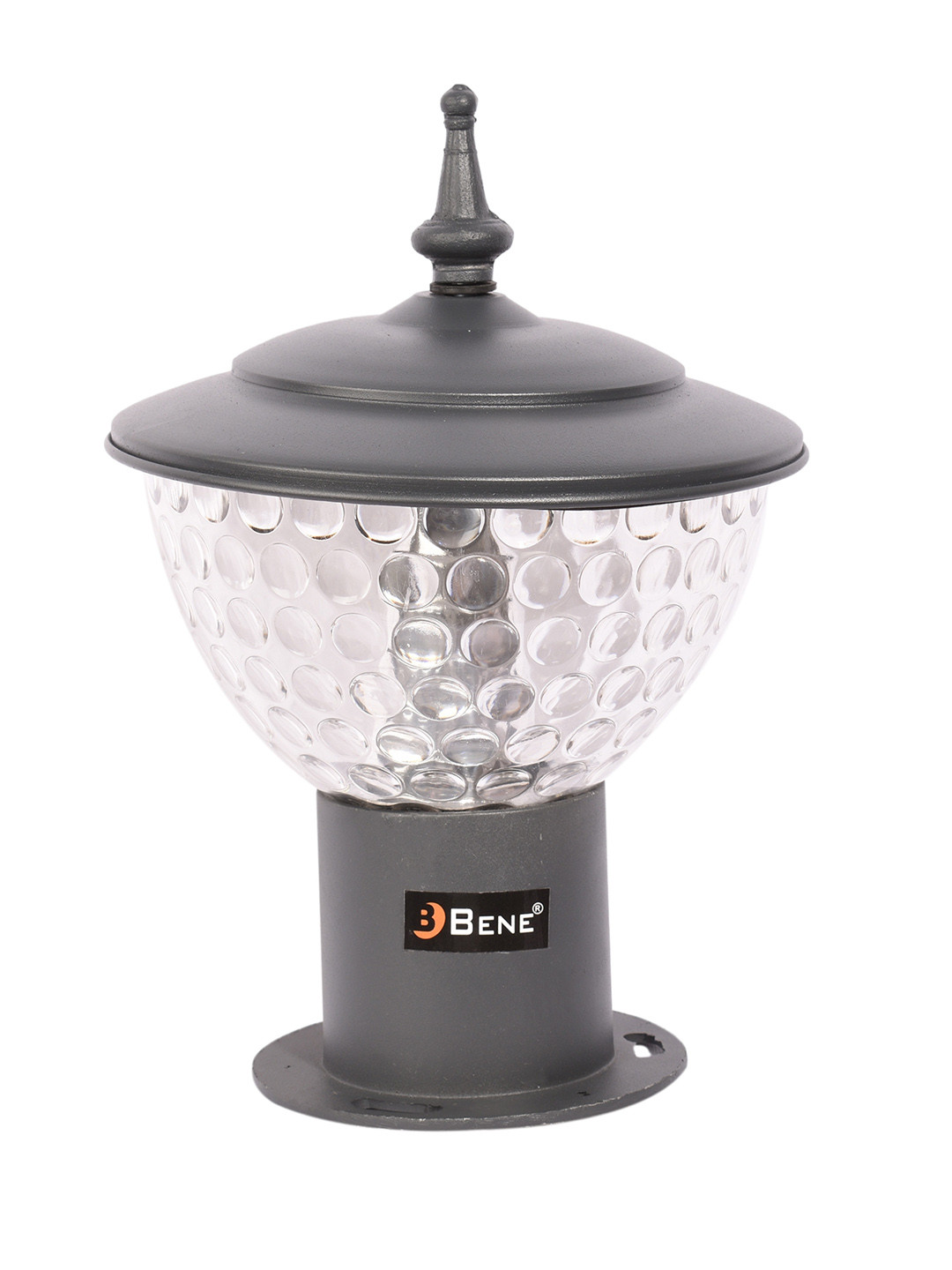 BENE Capo Grey & White Textured Metal Outdoor Lamp