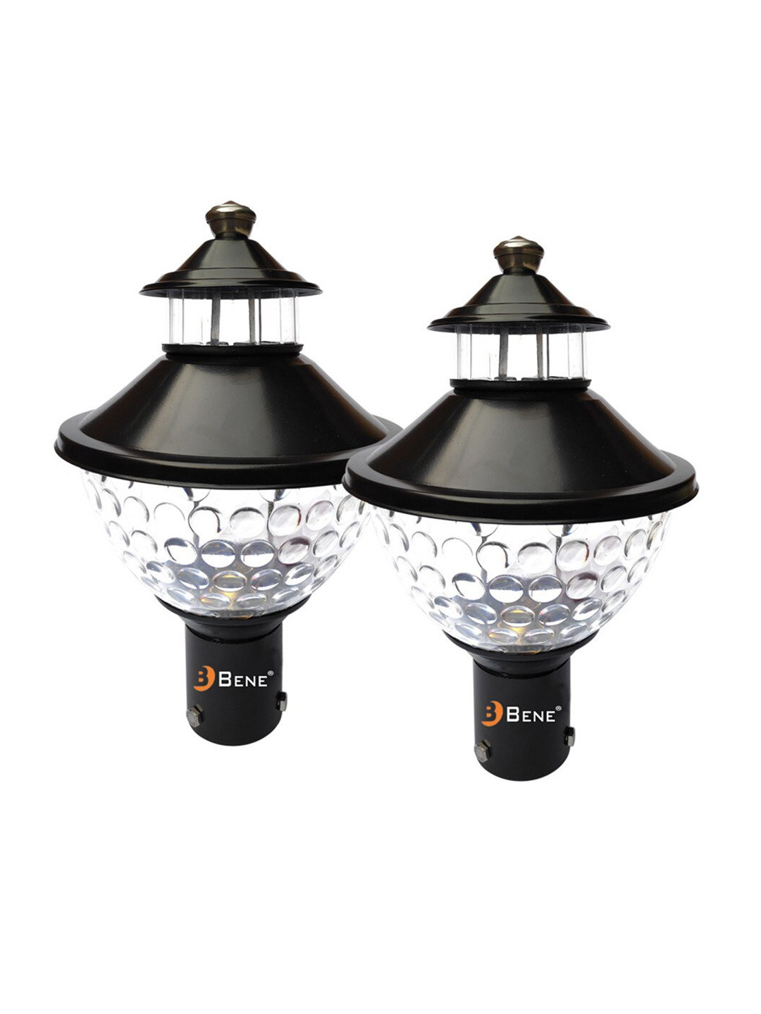 BENE Capo Black 2 Pieces Textured Abstract Shaped Self-Assembly Outdoor Lamps