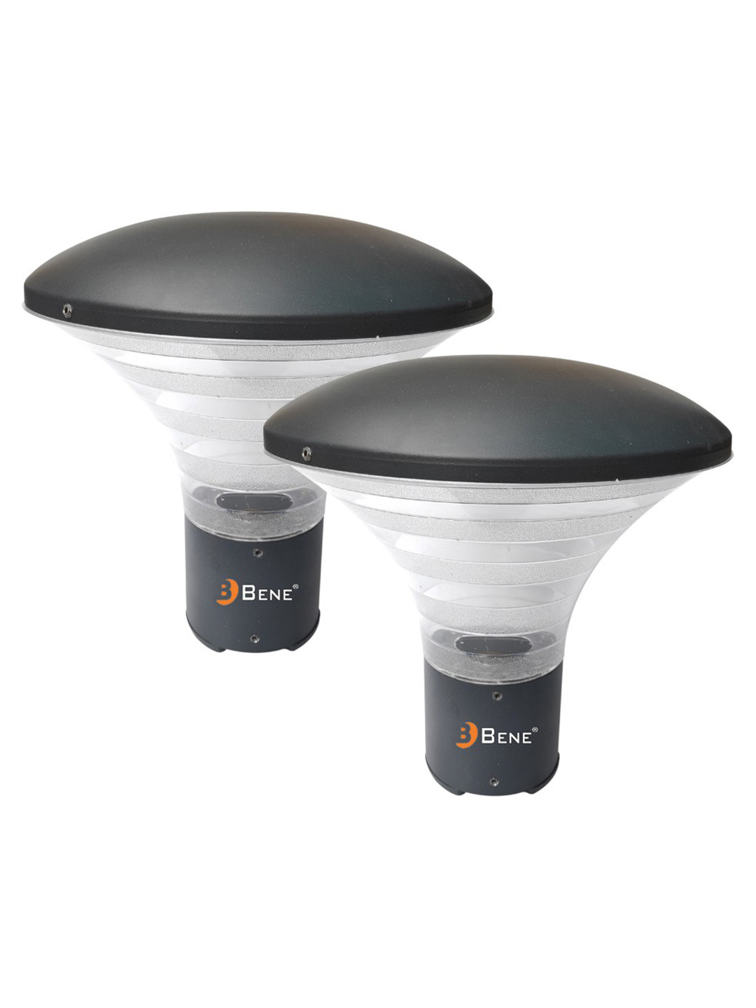 BENE 2 Pieces Grey & White Outdoor Garden Lamp Klasse