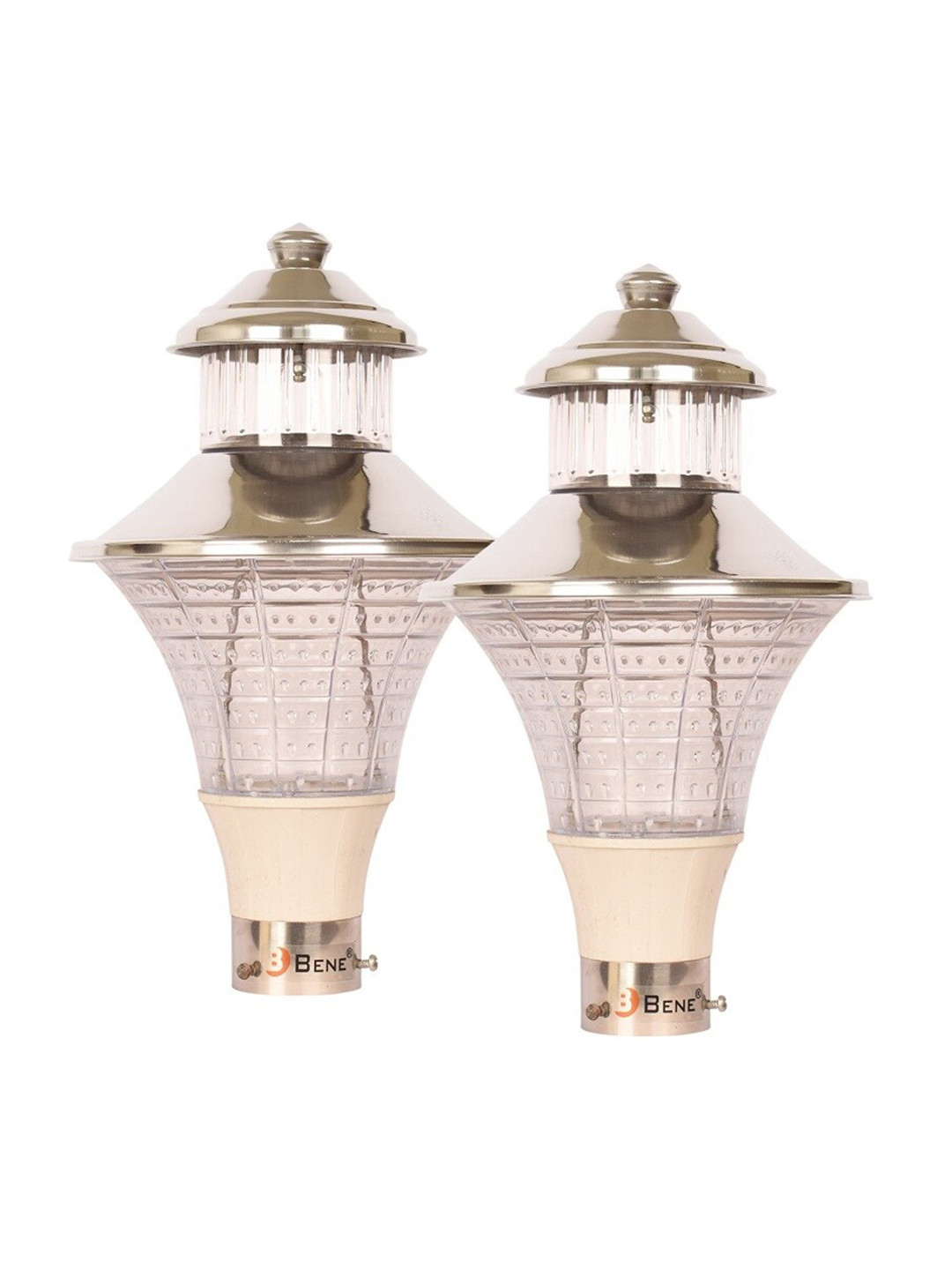 BENE Volos Grey & Beige 2 Pieces Self Assembly Outdoor Lamps