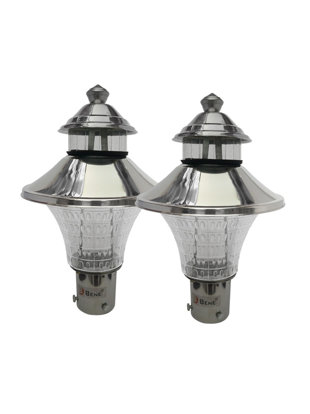 BENE Buono 2 Pieces Grey Metal Self-Assembly Outdoor Lamps