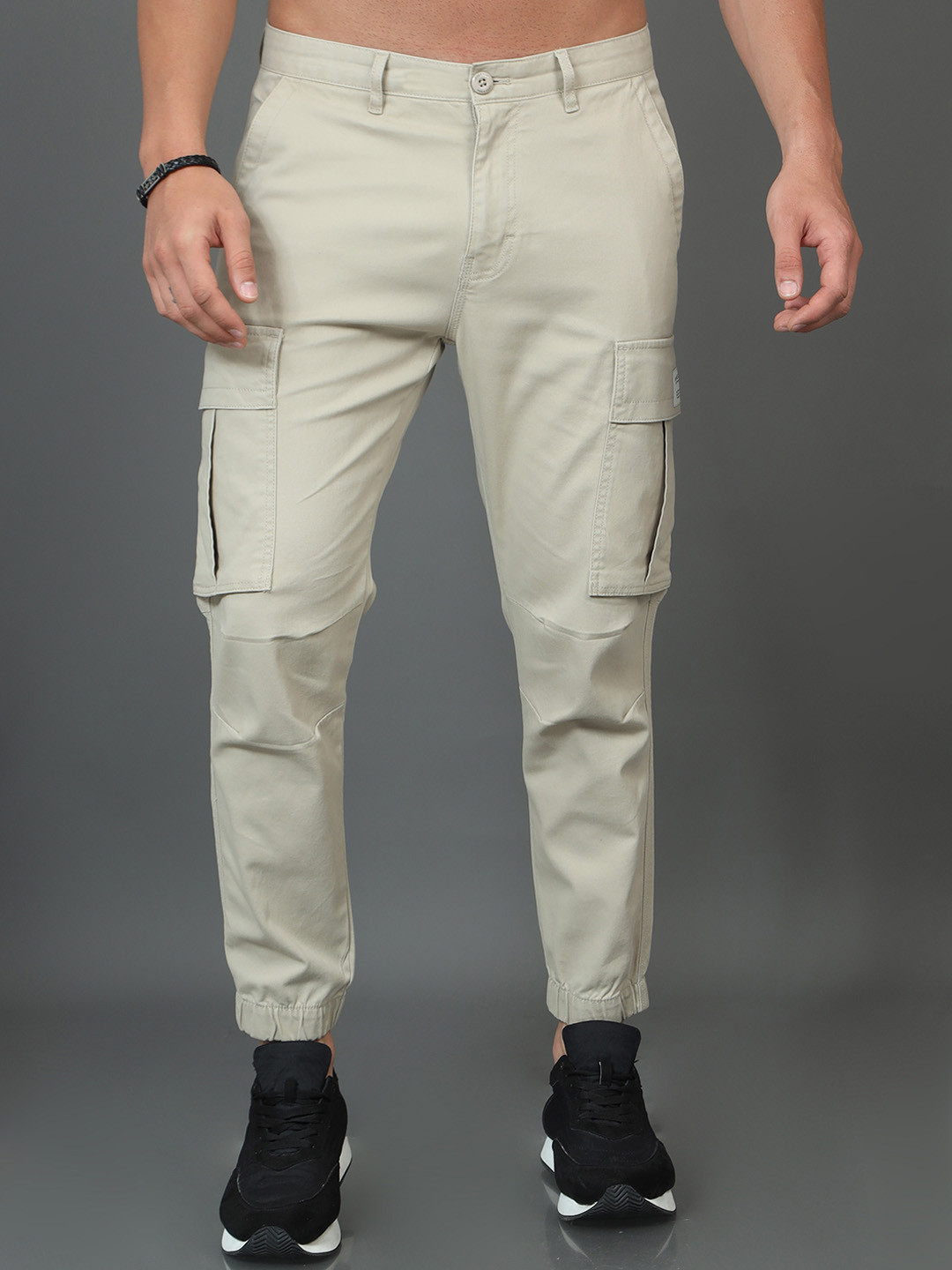 HERE&NOW Men Slim Fit Cotton Cargos