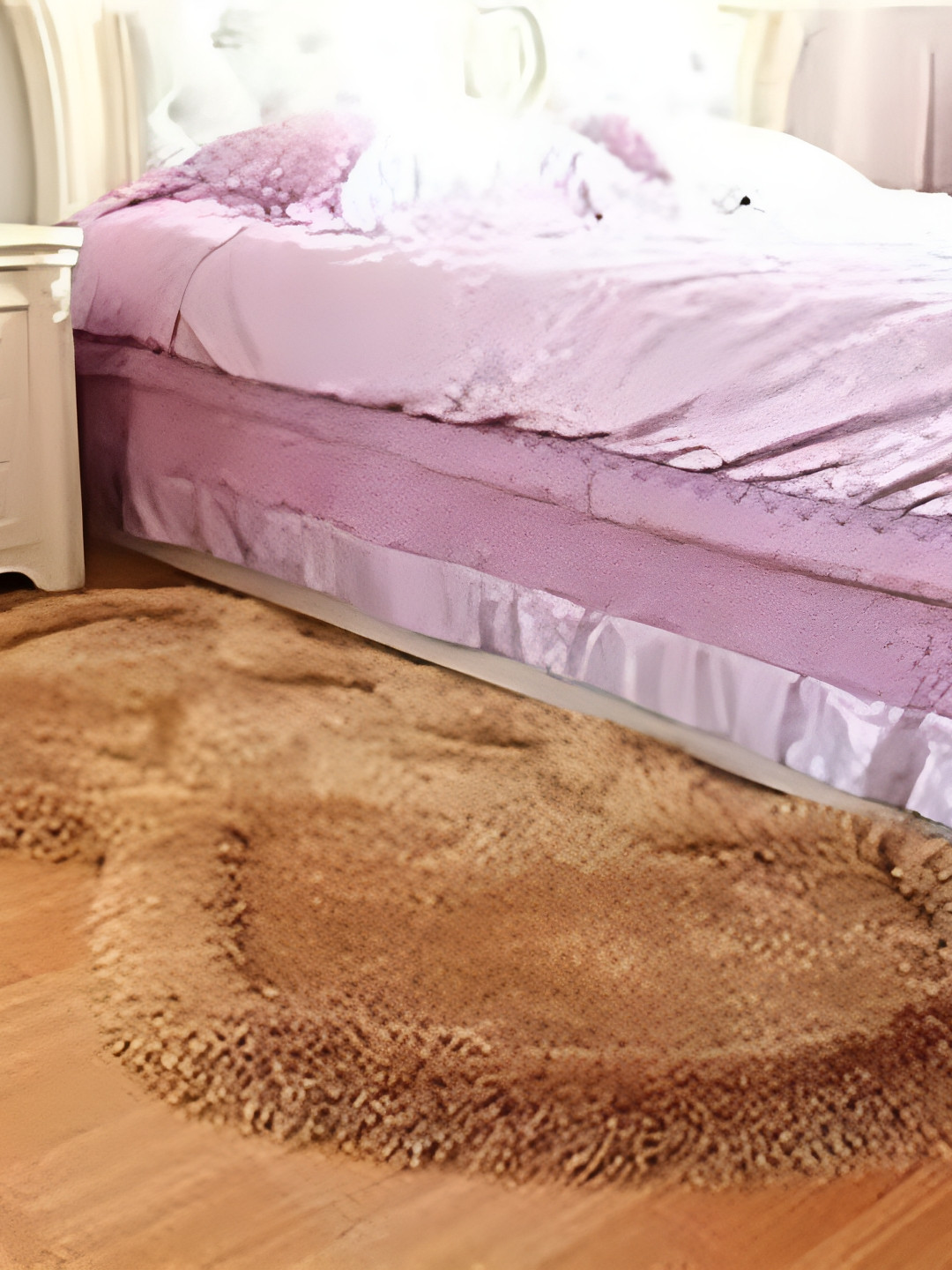 Shopgallery Brown Embossed Heart Shaped Strong & Durable Floor Runner