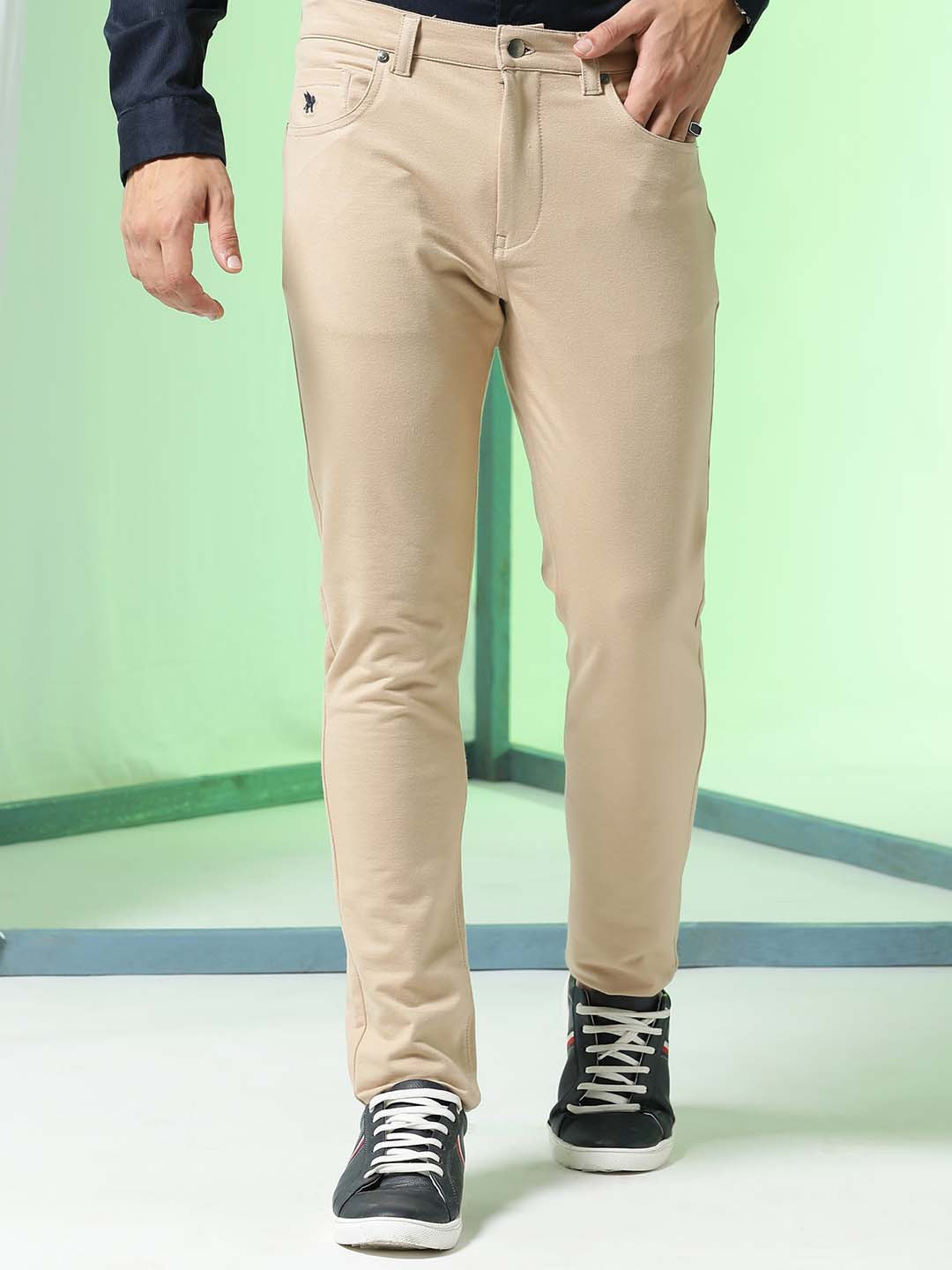 Markle Moro Men Mid-Rise Regular Fit Slim Fit Cotton Trousers