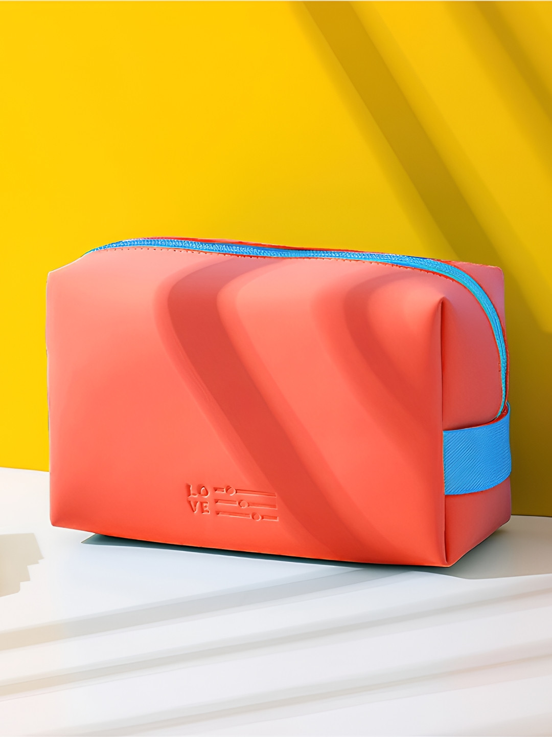 Cortina Orange Water Resistant Makeup Organiser