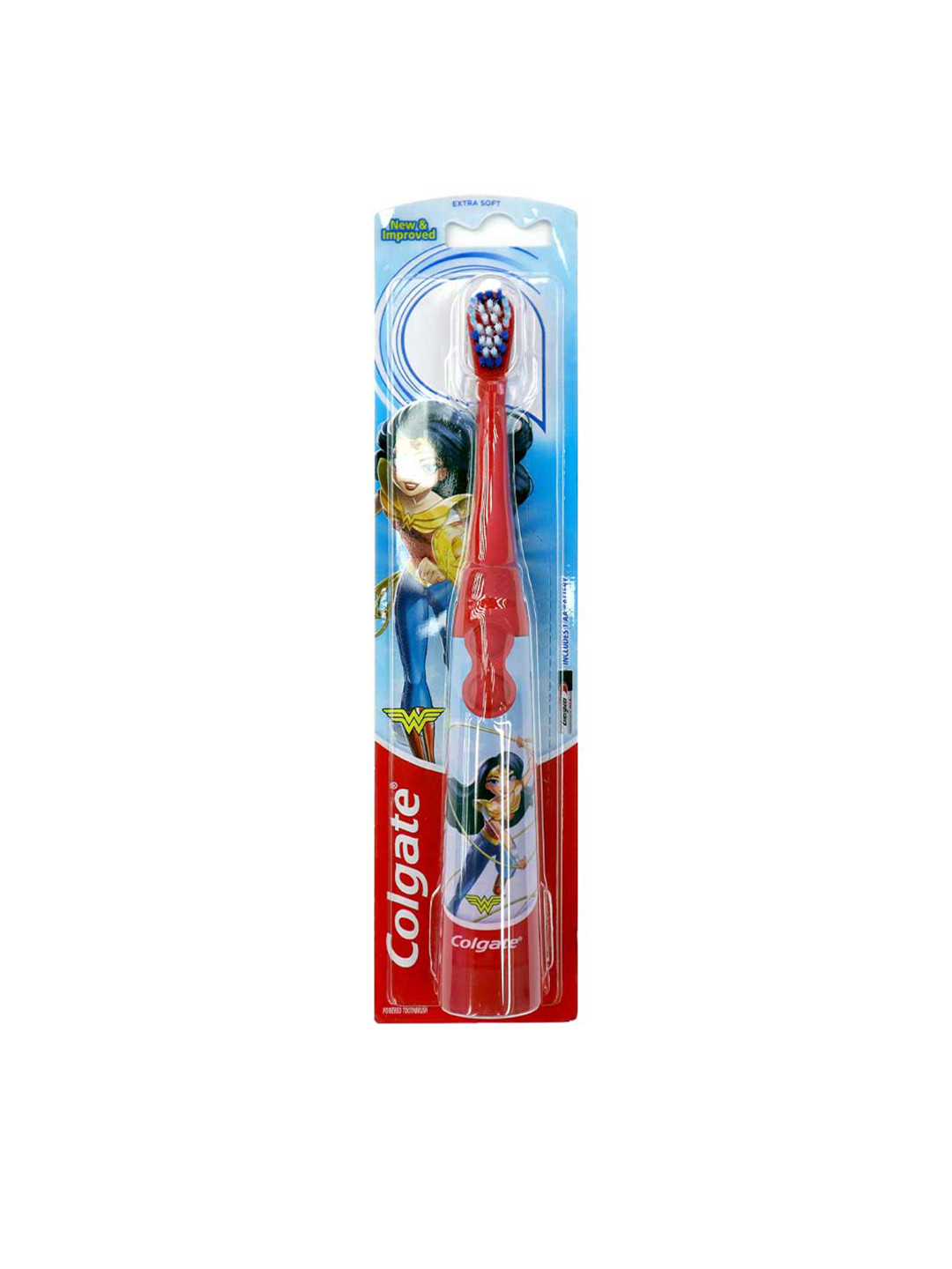 Colgate Kids Wonderwoman Battery Powered Electric Toothbrush - Red