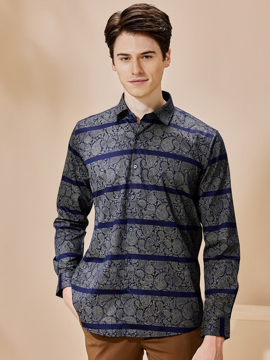 Stori Slim Fit Checked Cotton Shirt