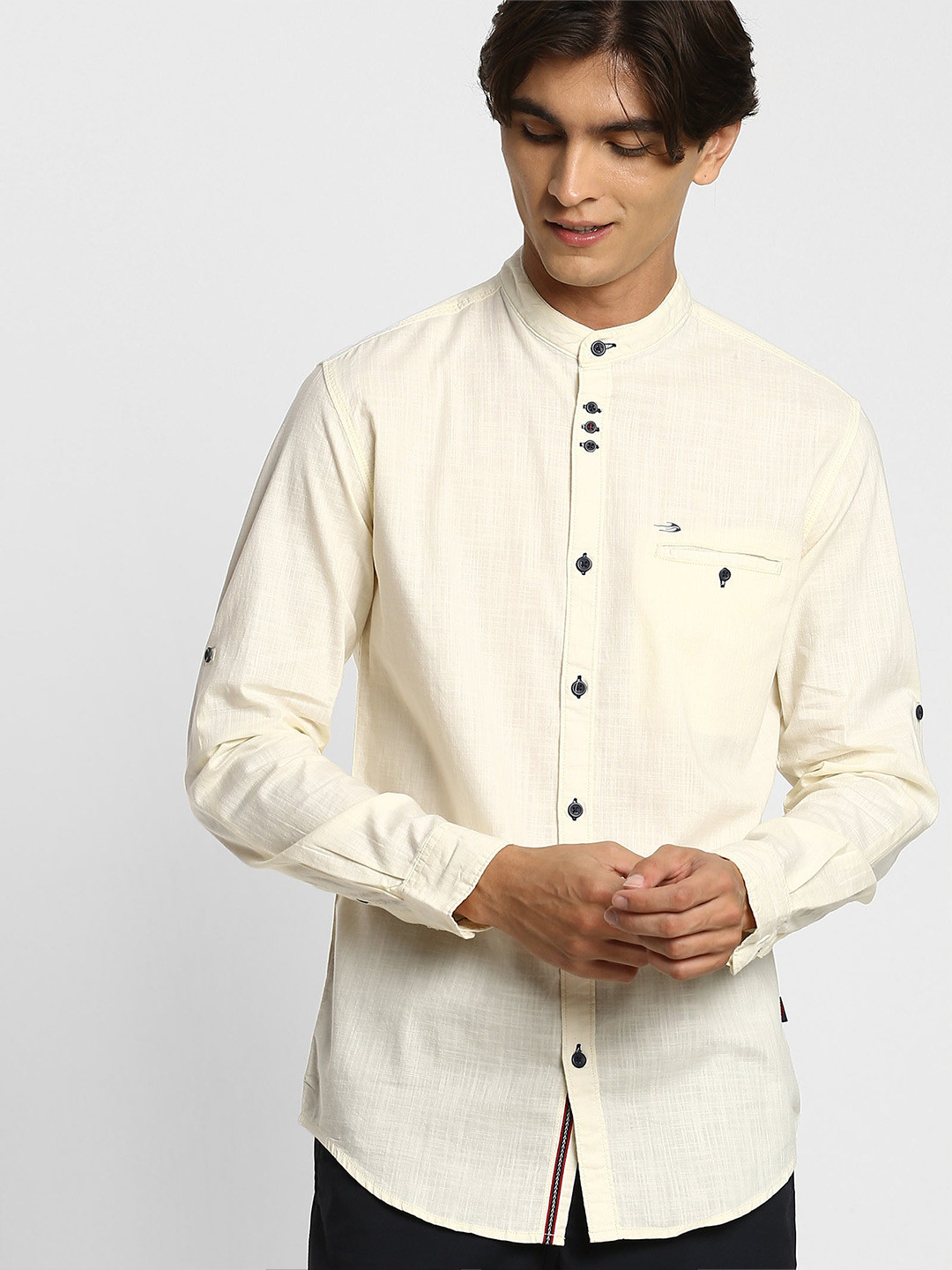 Red Flame Long Sleeves Pure Cotton Casual Shirt