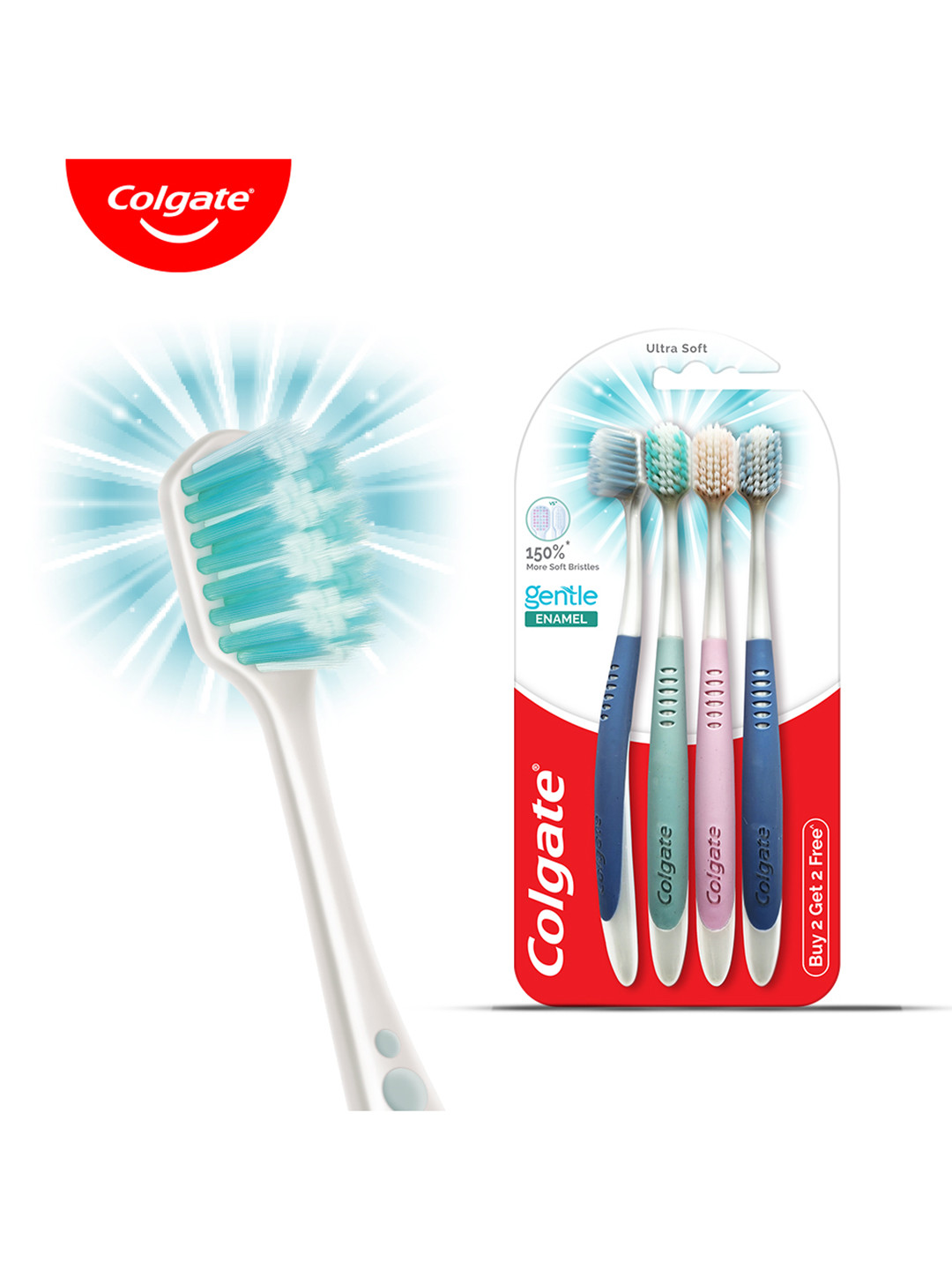 Colgate Gentle Enamel Ultra Soft Toothbrush Combo - Buy 2 Get 2 Free