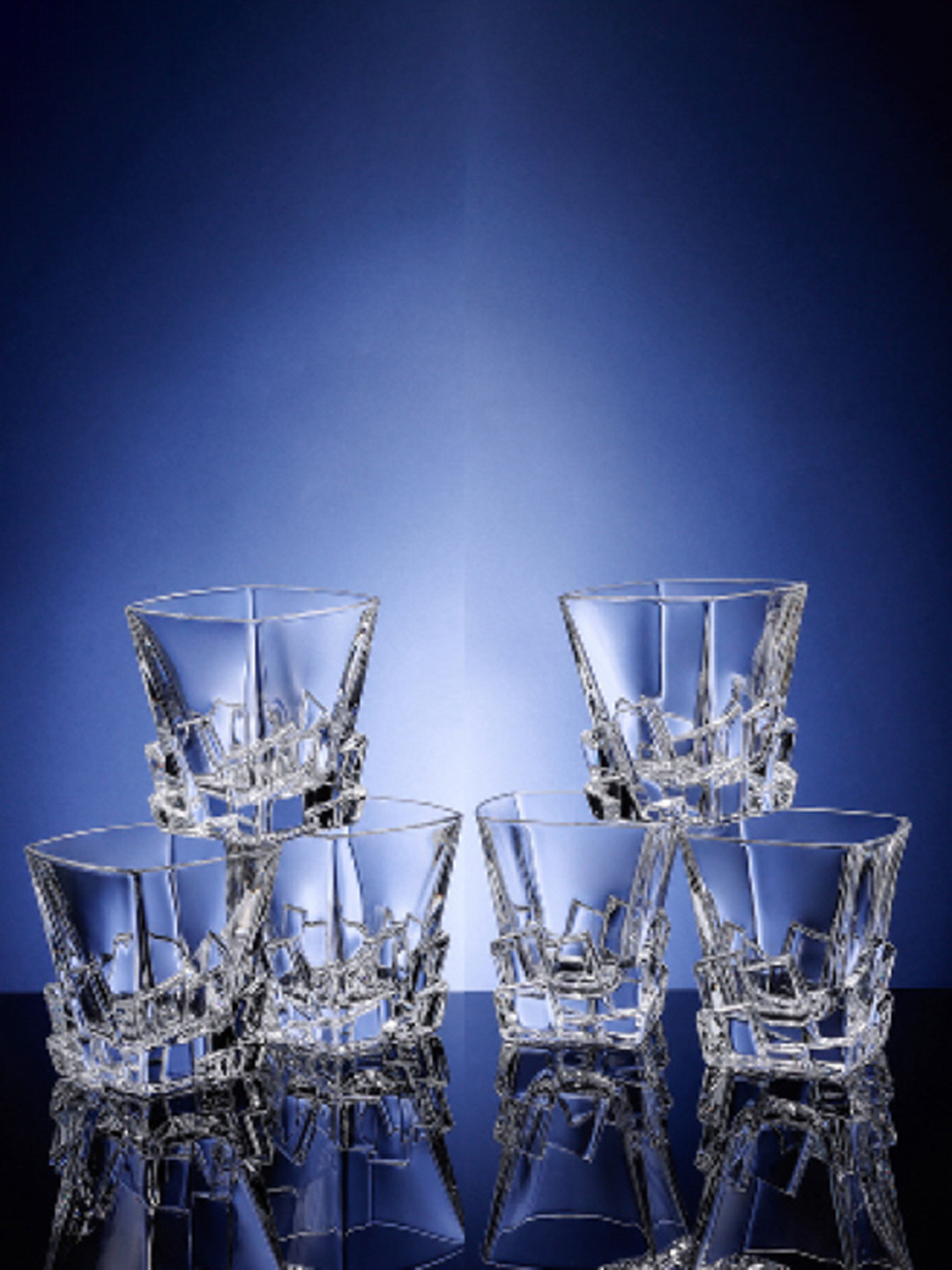 FINSTER Premium Transparent Textured Whisky Glass 320 ml