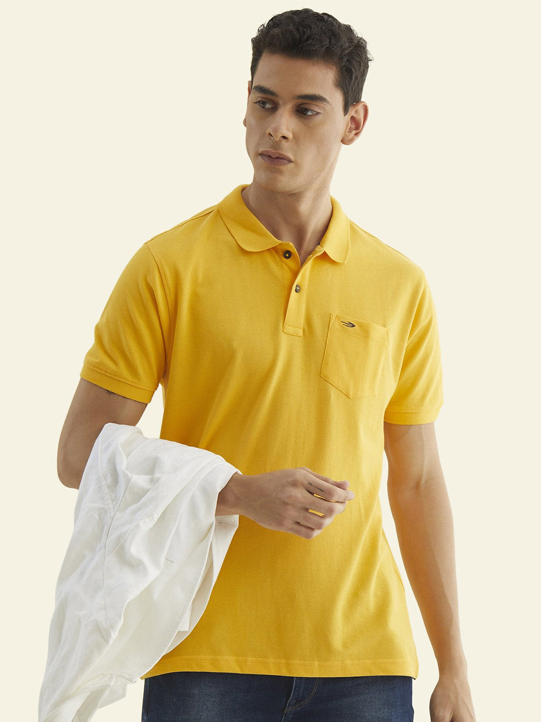 Red Flame Men Henley Neck Pockets T-shirt