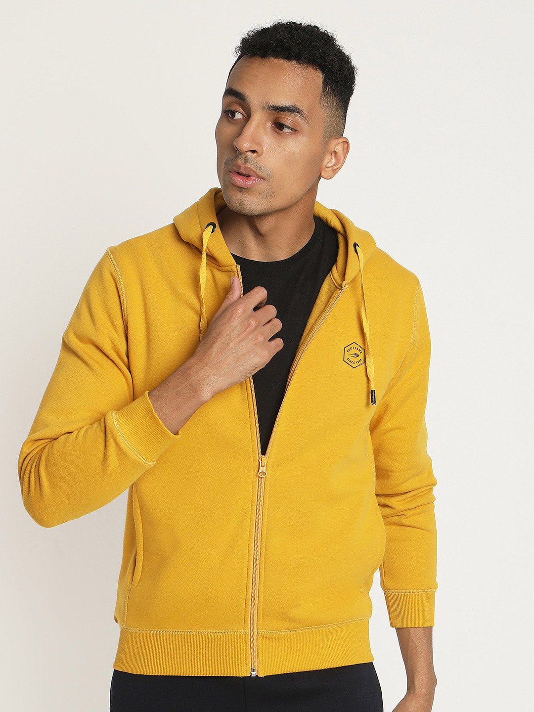 Red Flame Hooded Front open Sweatshirt