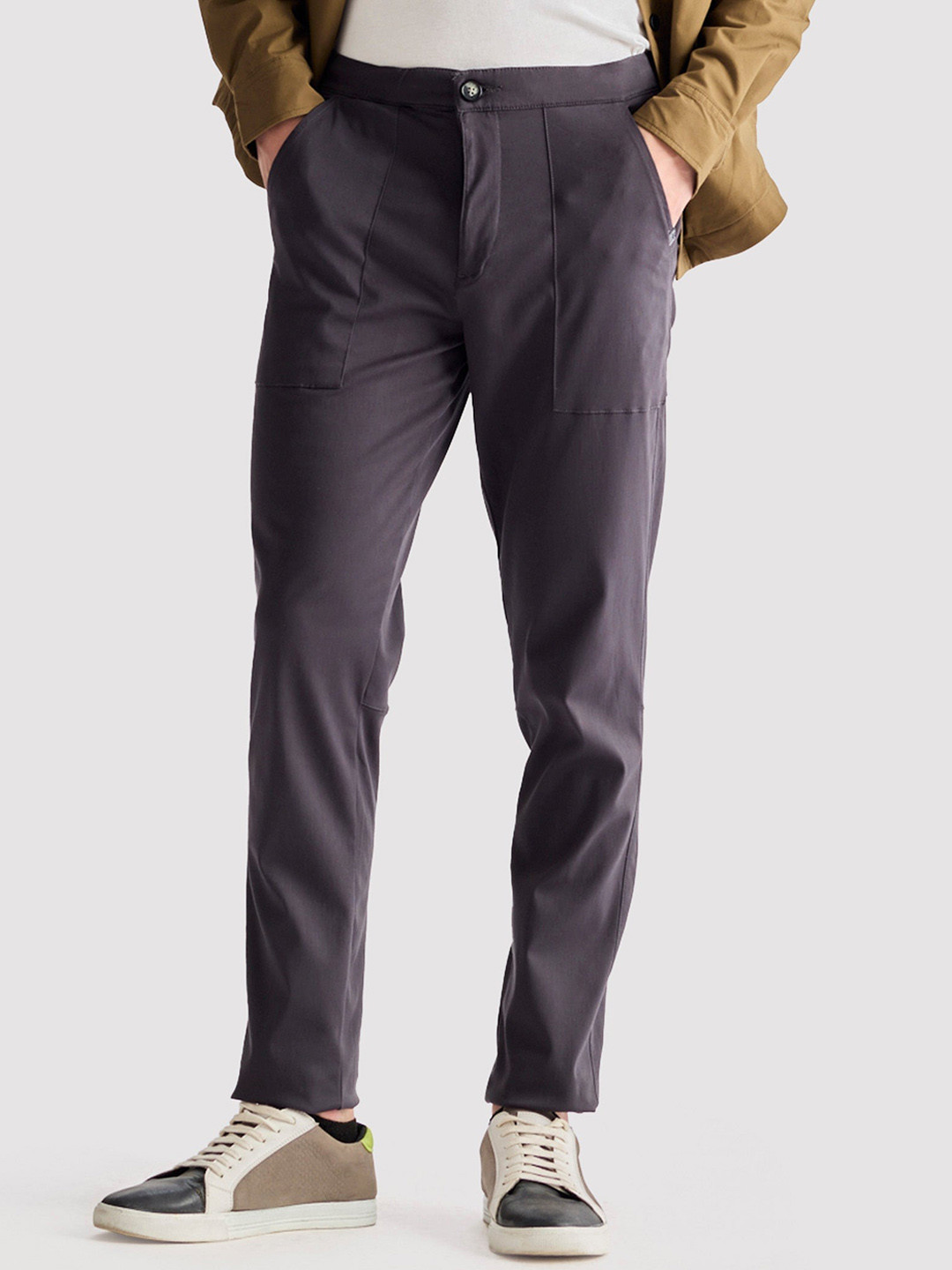 Red Flame Men Mid Rise Stretchable Chinos Trousers