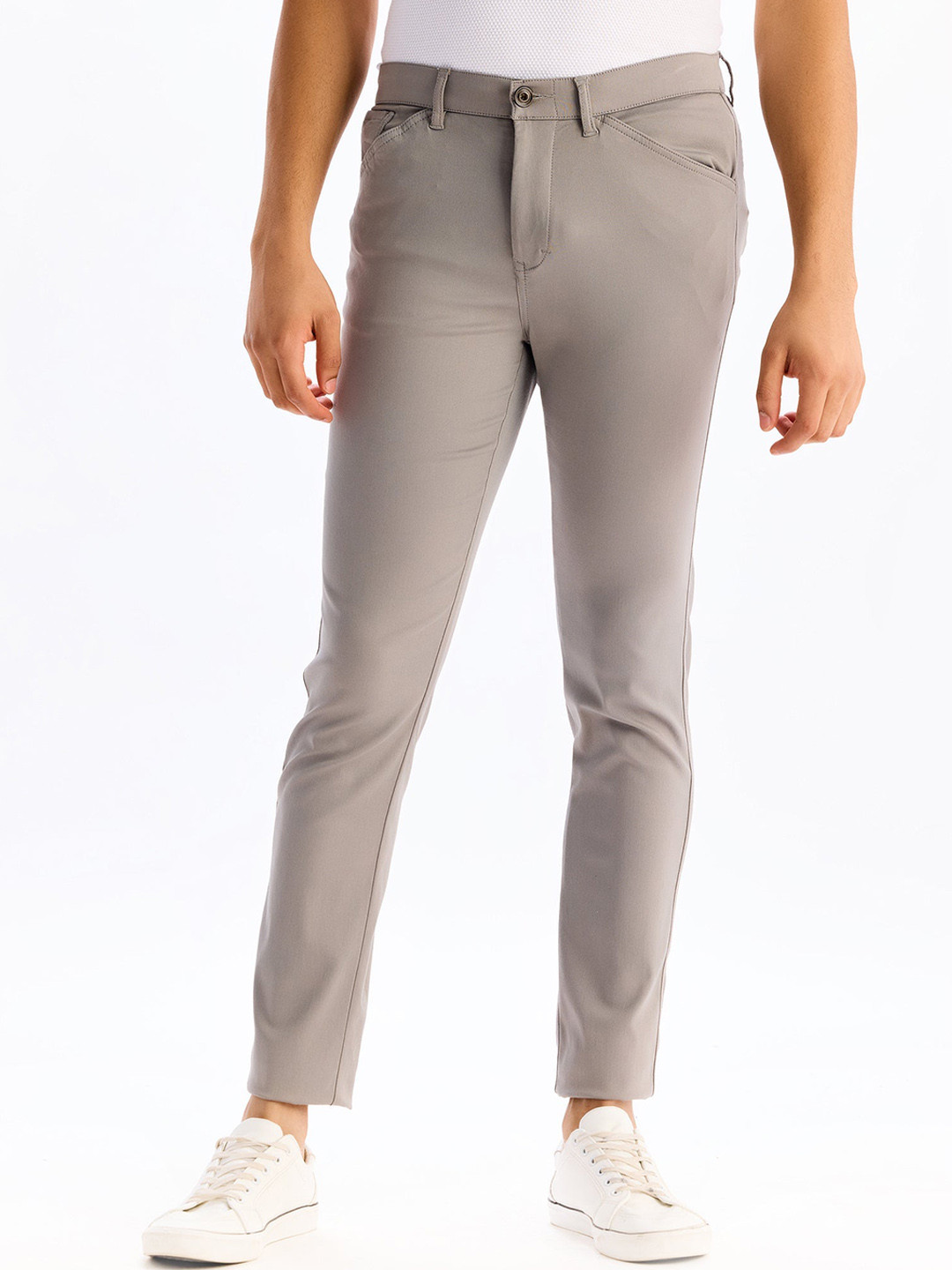 Red Flame Men Skinny Fit Mid-Rise Stretchable Trouser