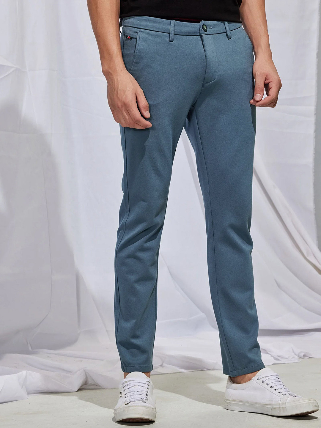 Red Flame Men Stretchable Mid-Rise Slim Fit Chino Trouser