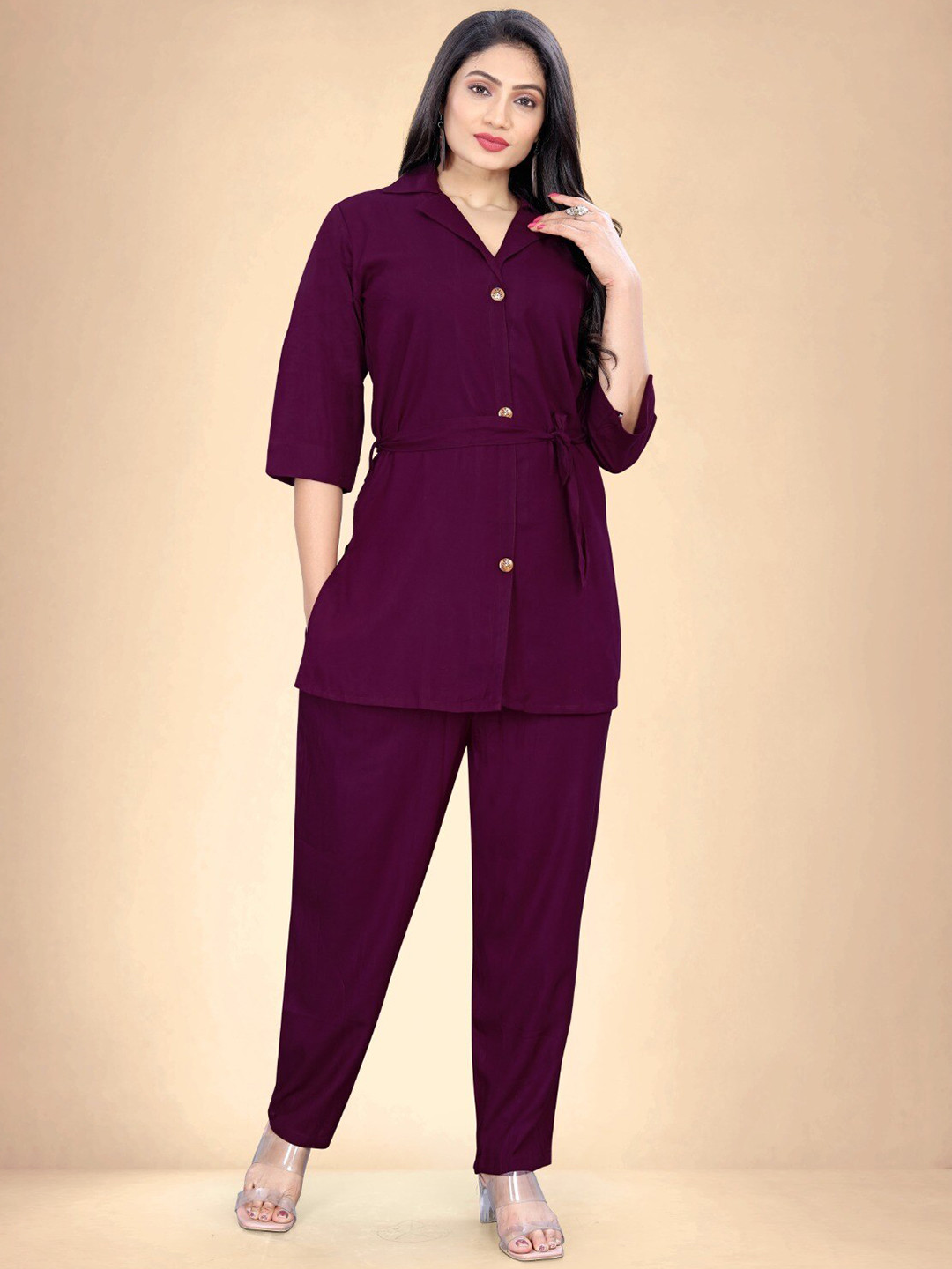 Abhilasha Notched Lapel Collar Shirt With Trousers