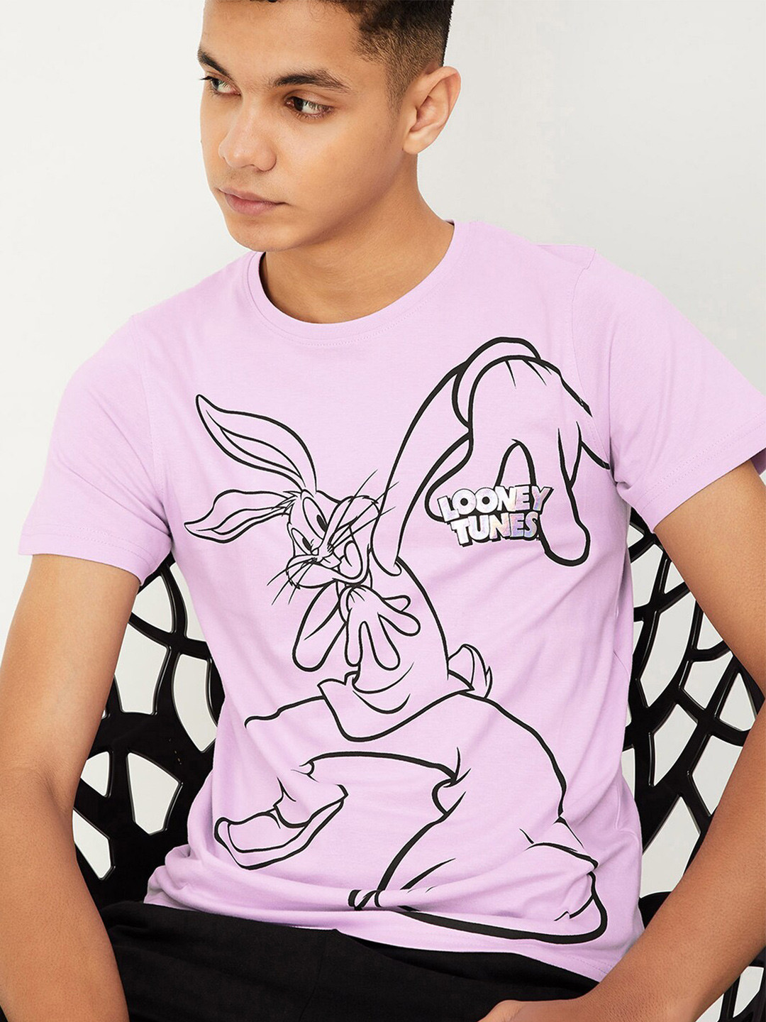 max Boys Humour And Comic Printed Round Neck Short Sleeves Cotton Casual T-shirt