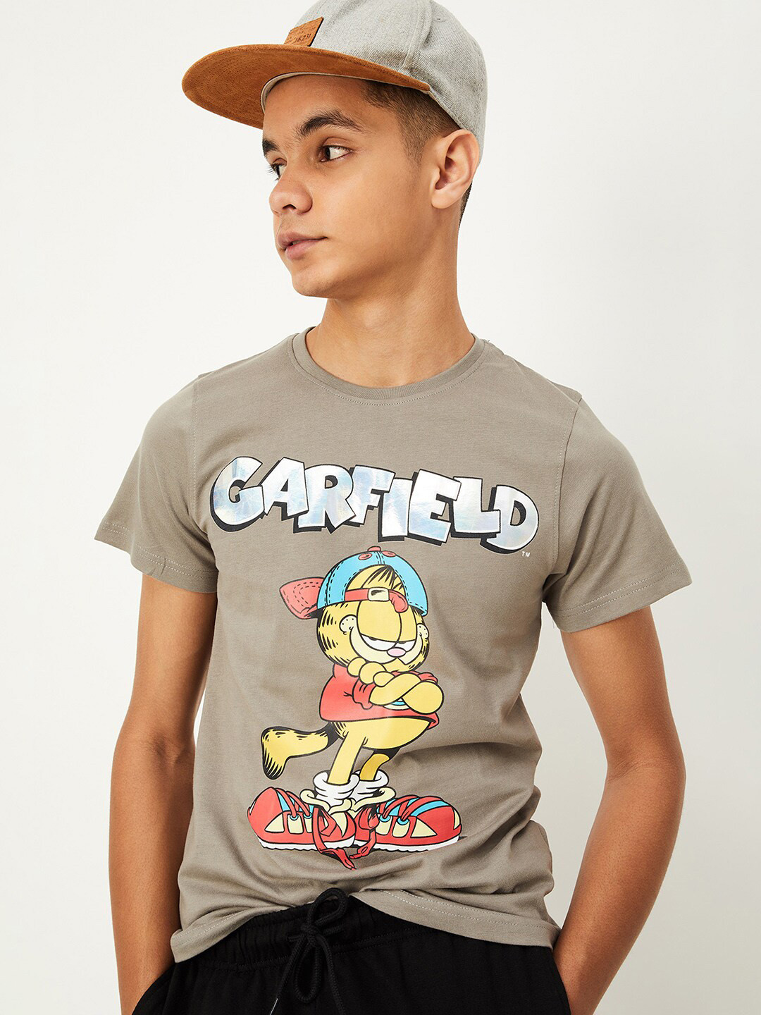 max Boys Humour And Comic Printed Round Neck Cotton Casual T-shirt