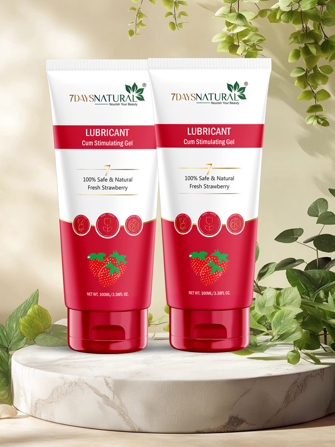 7DAYSNATURAL 2-Pcs Lubricant & Stimulating Gel - 100ml Each