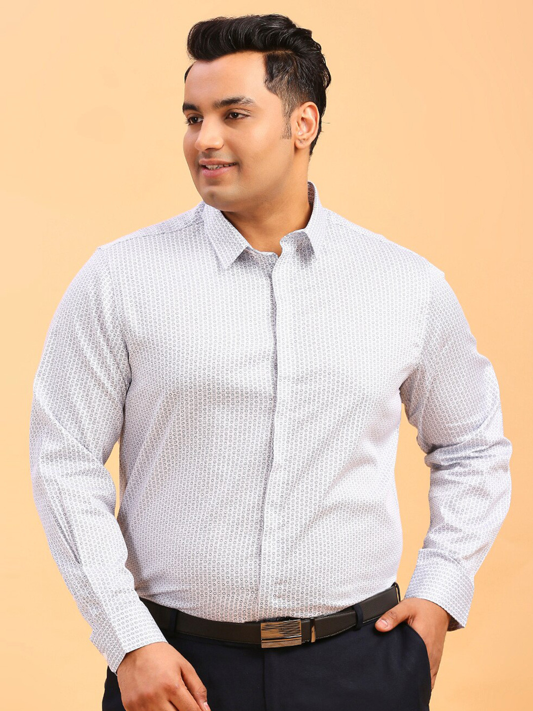 Sztori Classic Long Sleeves Regular Fit Cotton Opaque Striped Formal Shirt