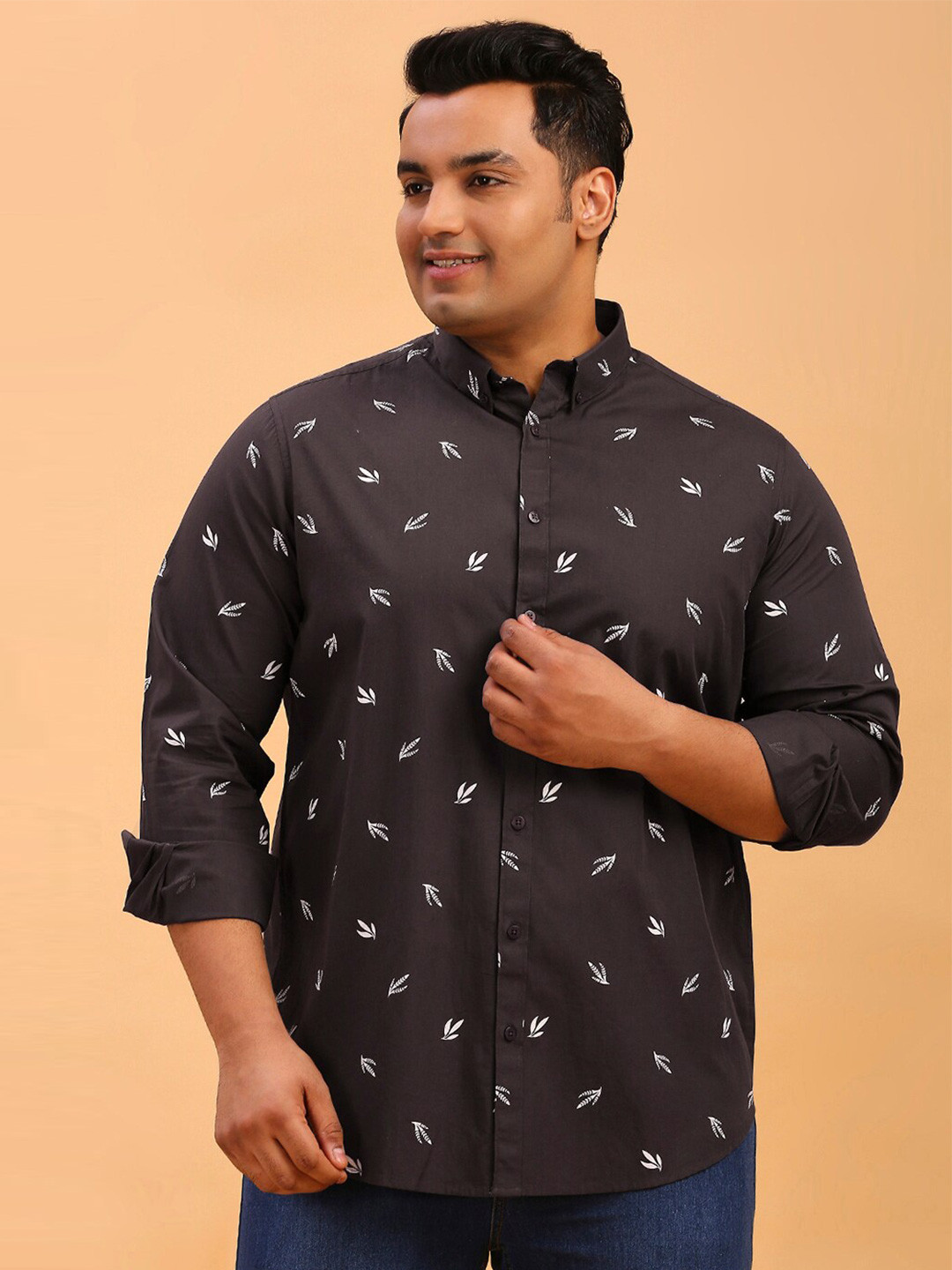 Sztori Classic Long Sleeves Regular Fit Cotton Opaque Printed Casual Shirt