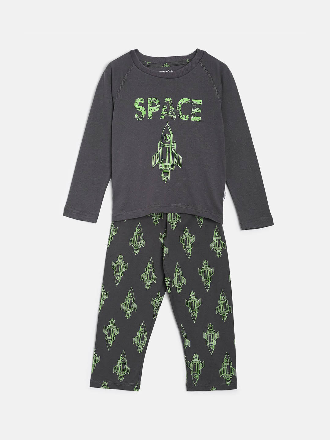 mackly Boys Graphic Printed Pure Cotton Night suit