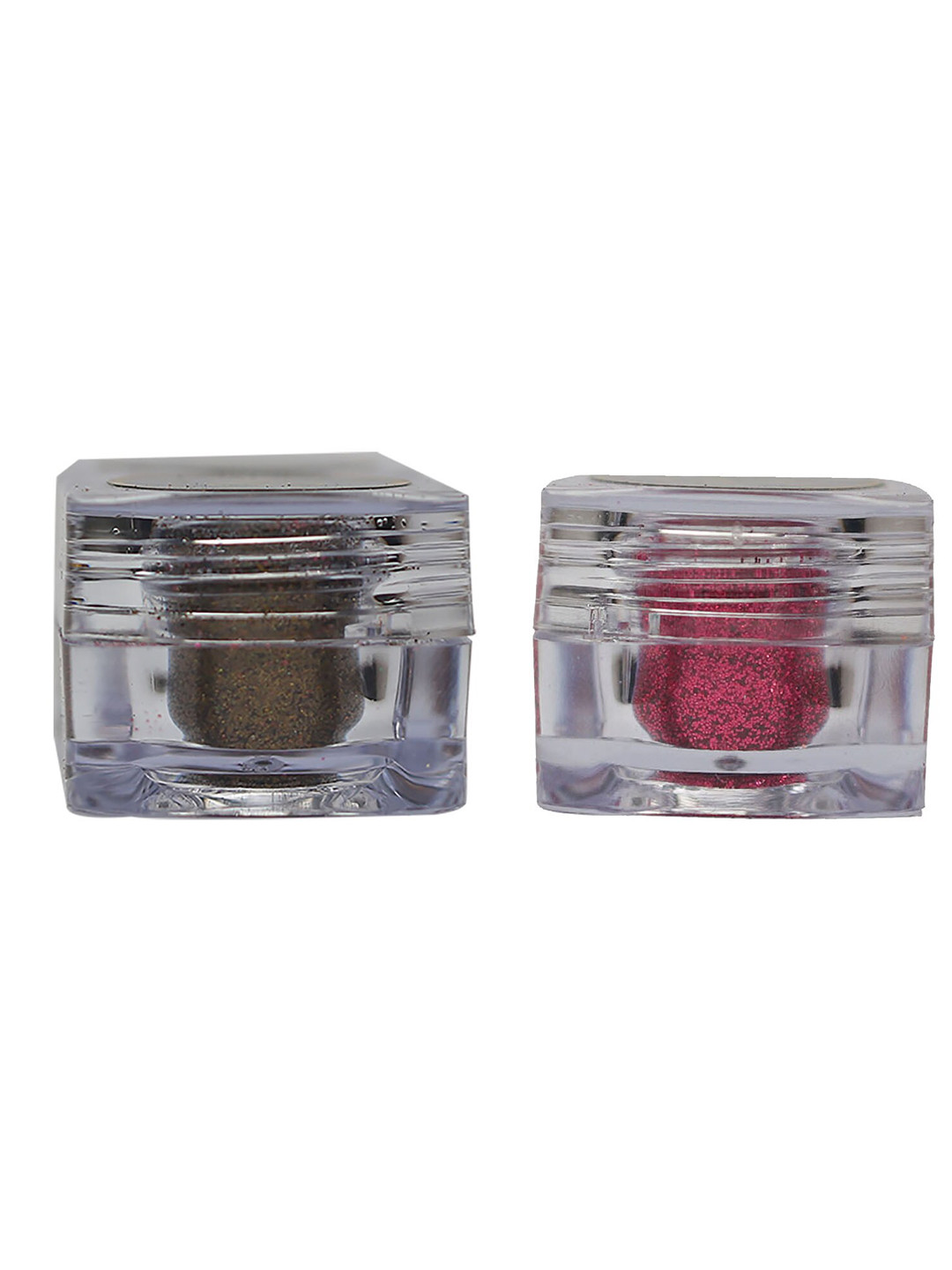 Veoni BELLE Holographic Set Of 2 HD Glitter Eyeshadow - 5g Each - Antique Gold & Dark Pink