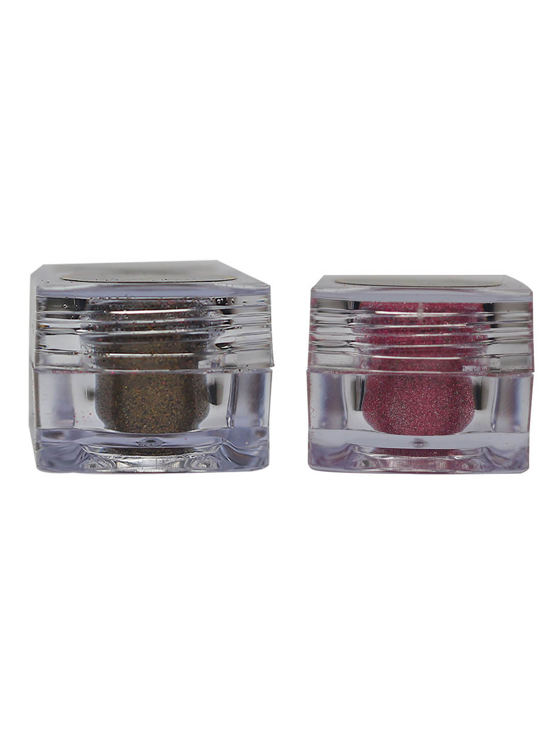Veoni BELLE Holographic Set Of 2 HD Glitter Eyeshadow-5g Each-Antique Gold & Frozen Pink