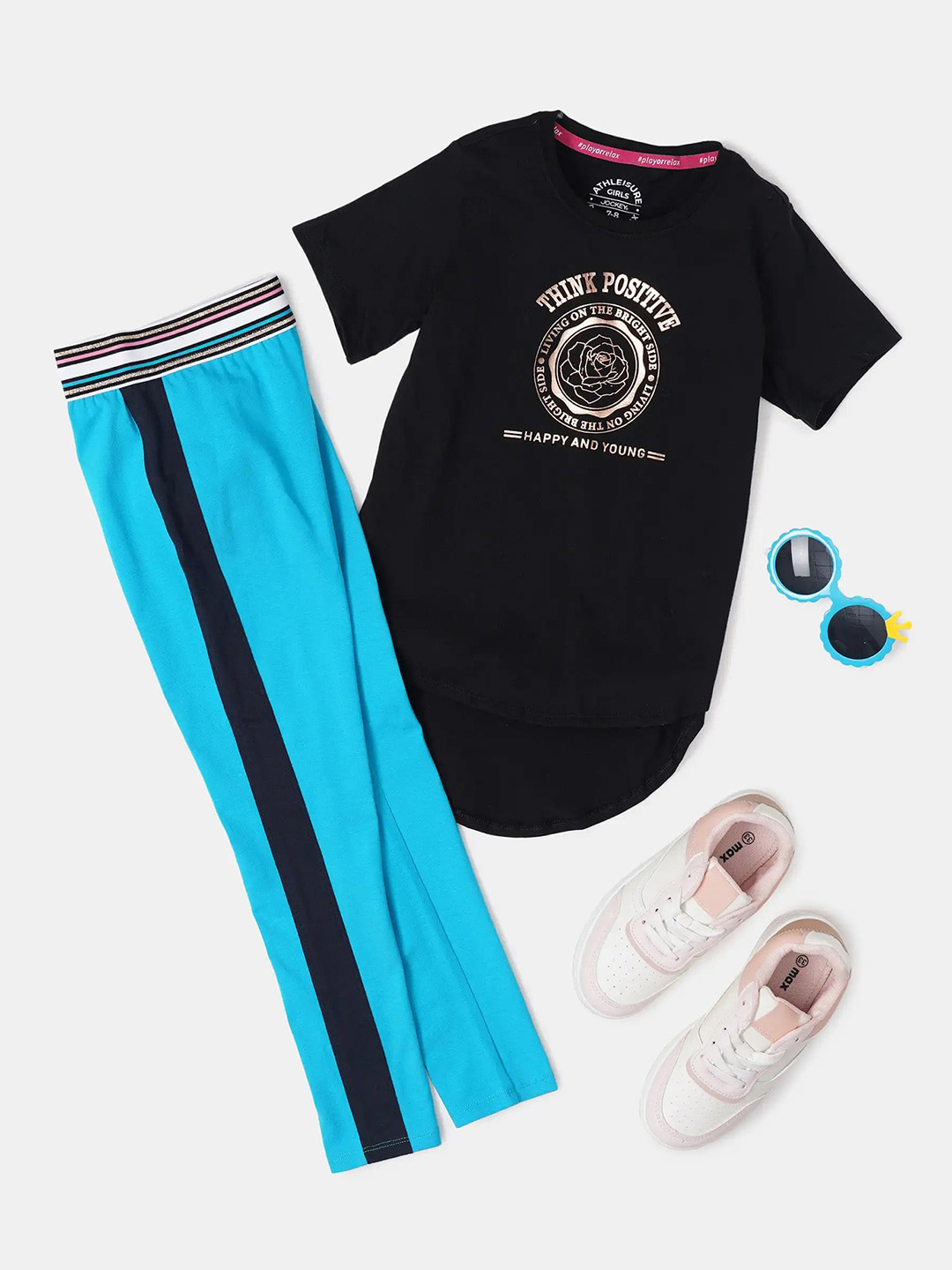 Jockey Girls Cotton Slim Fit Leggings with Ultrasoft and Durable Waistband-AG34