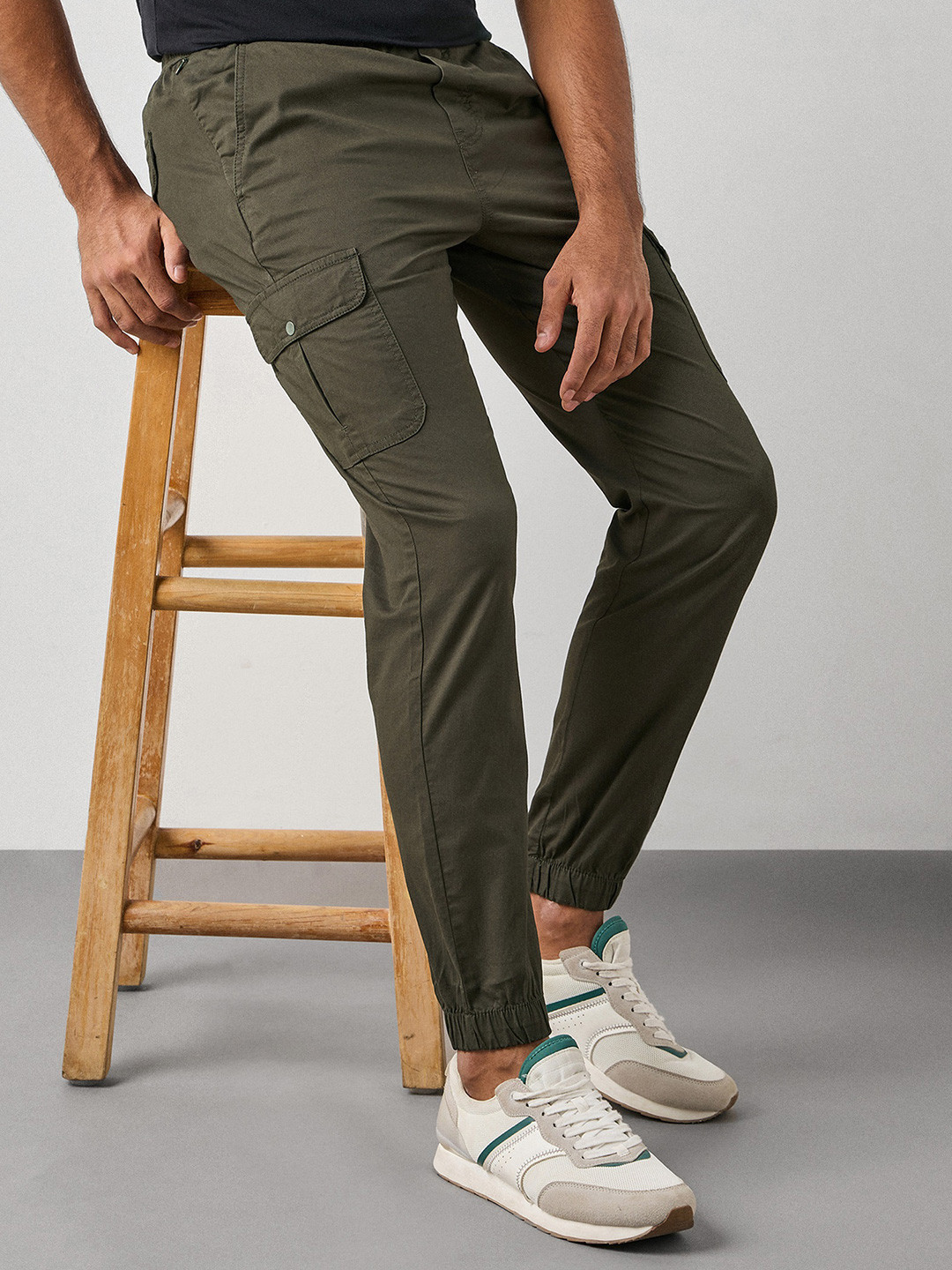 Red Flame Men Stretchable Joggers