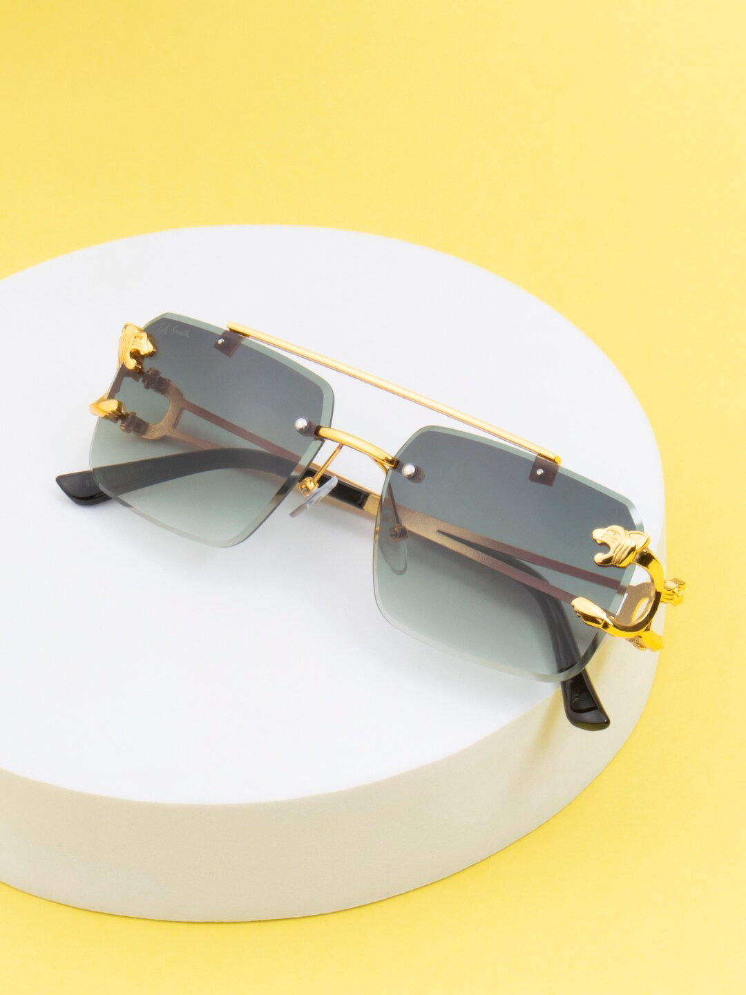 Ted Smith Unisex Aviator Sunglasses With UV Protected Lens