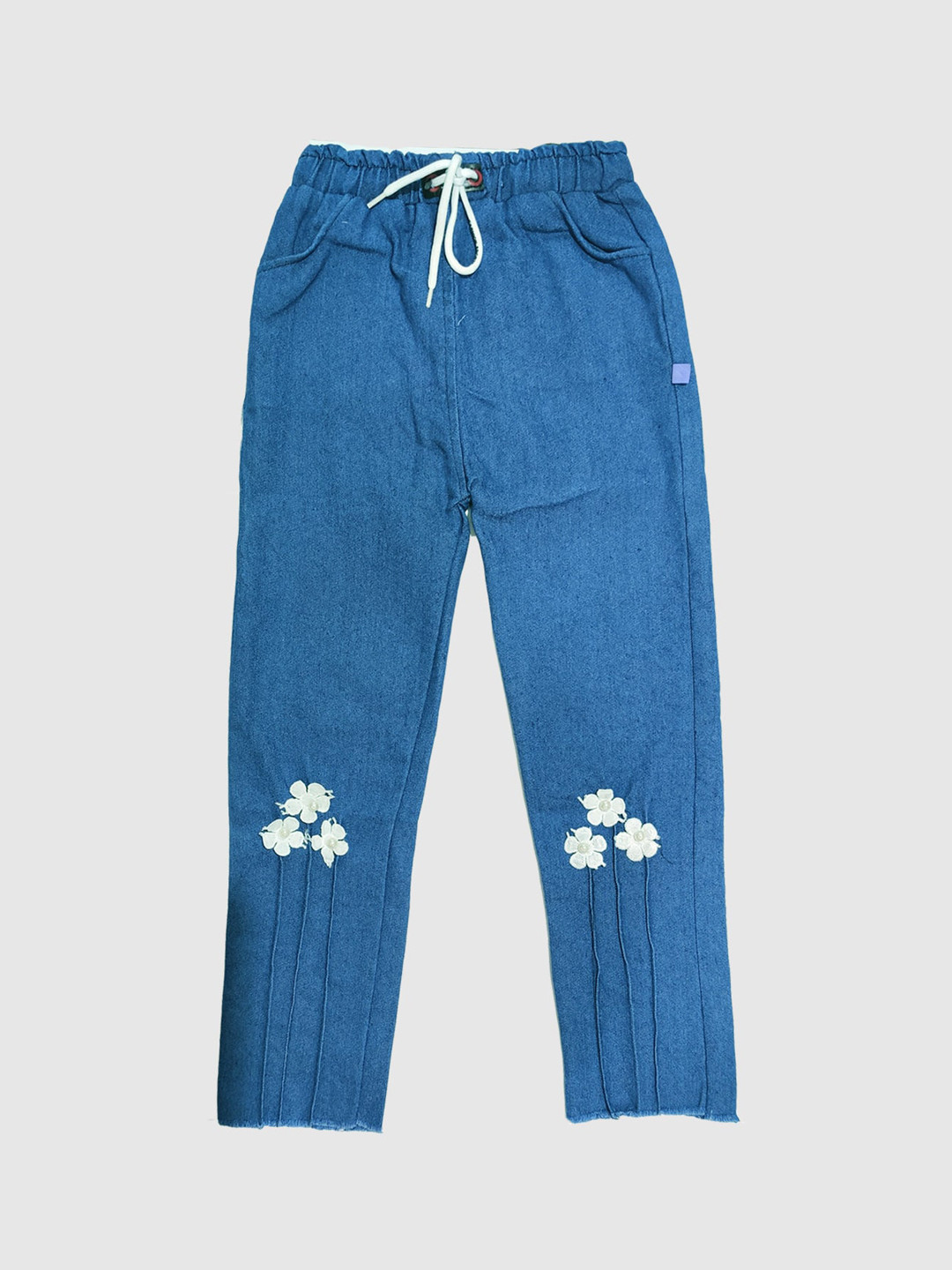 MANZON Girls Mid-Rise Applique Jeans