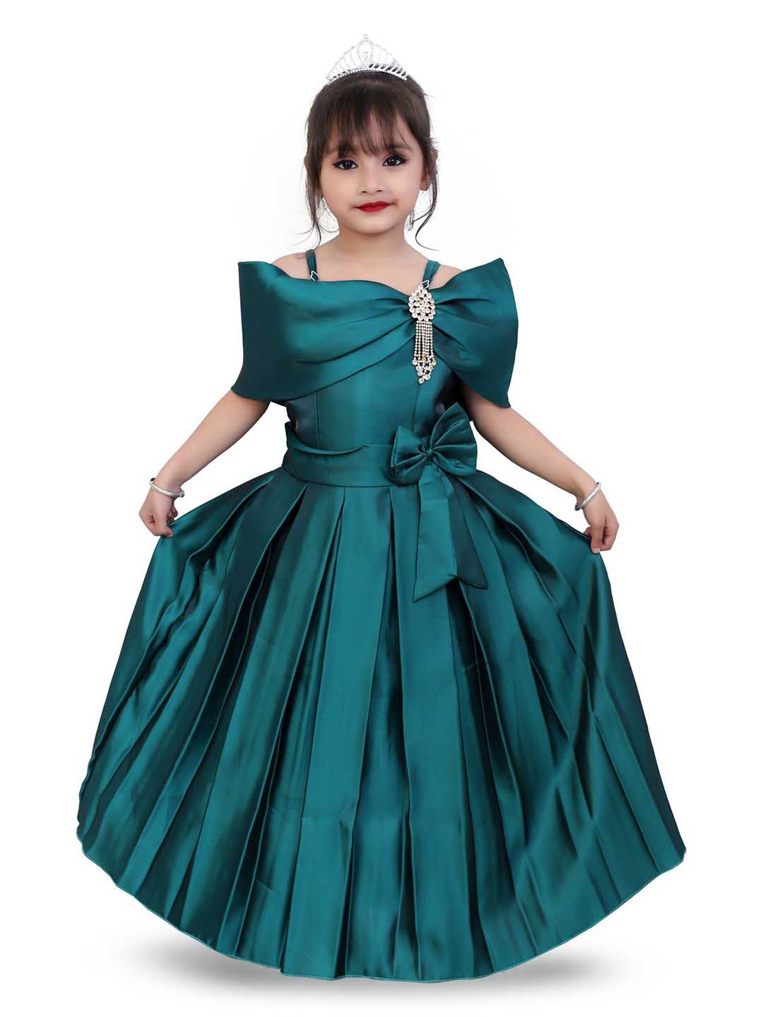 BAESD Off-Shoulder Bow Detail Satin Fit & Flare Dress